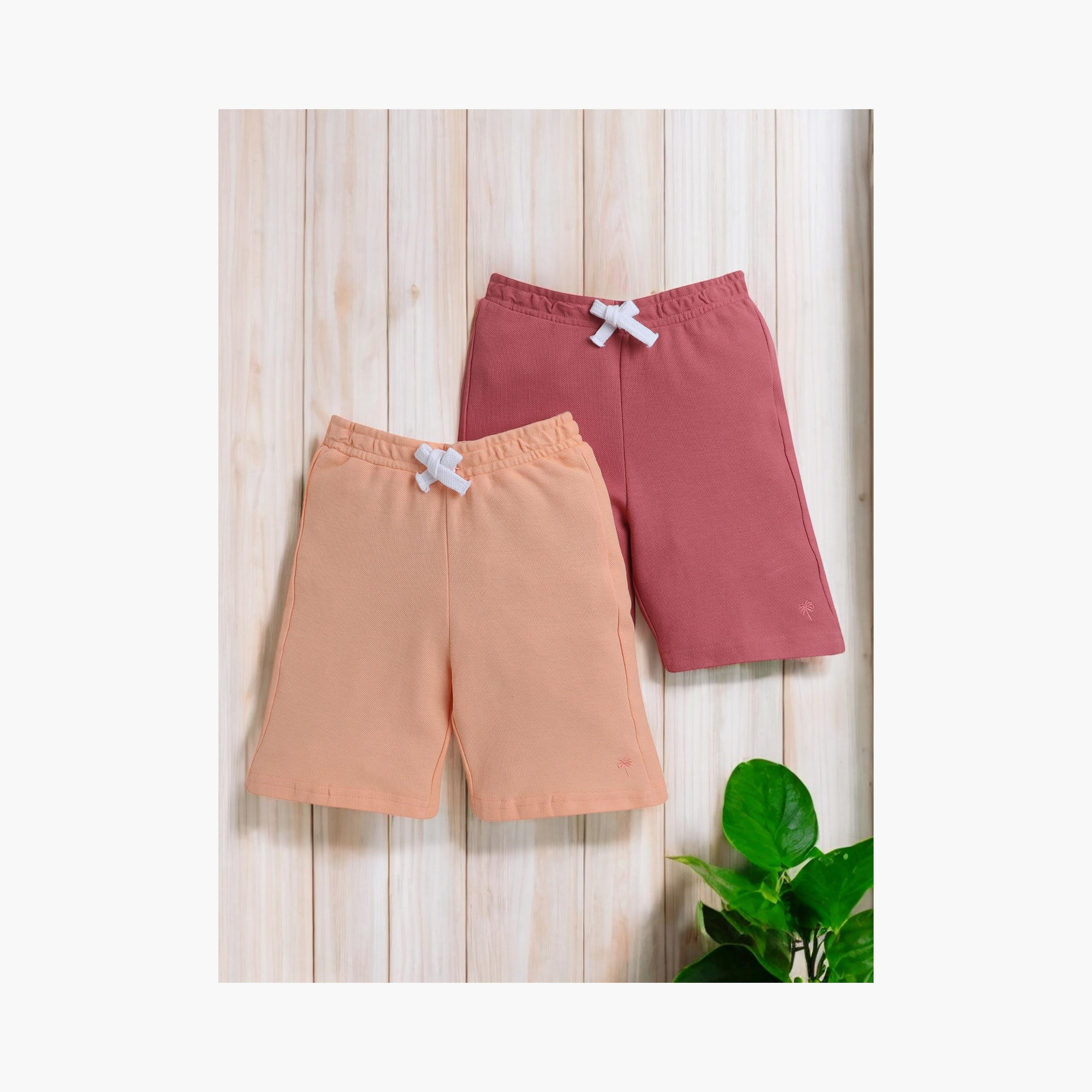 Victor and Jane 2-Piece Solid Elasticated Shorts-boys-clothing-bottoms-shorts-image-7