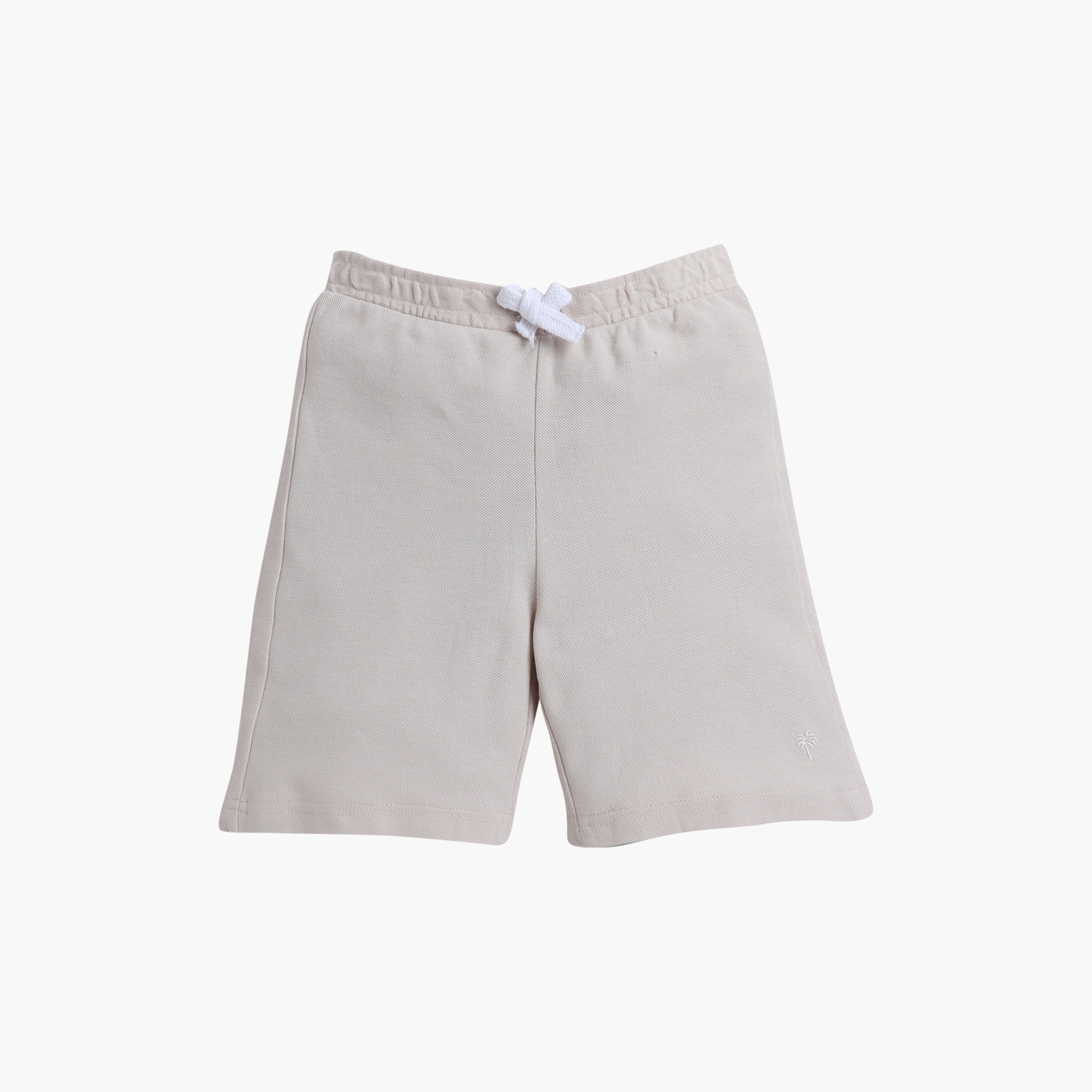 Victor and Jane 2-Piece Elasticated Solid Shorts - Beige & Light Blue-boys-clothing-bottoms-shorts-image-3