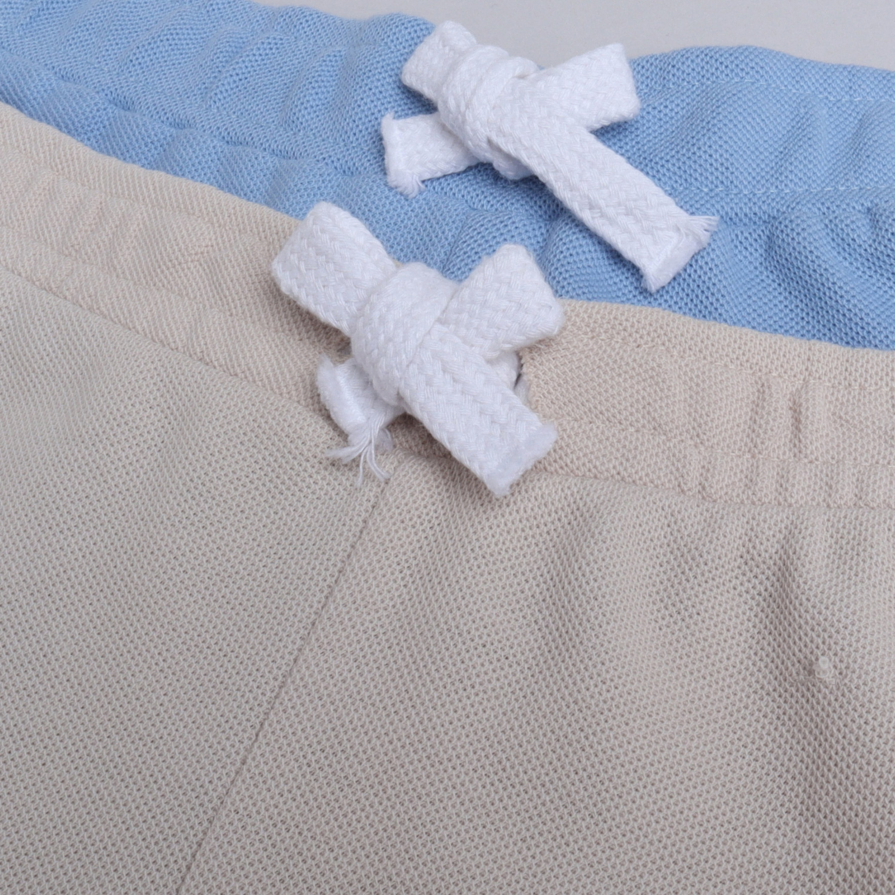 شورت فيكتور آند جين المرن ذو القطعتين - بيج وأزرق فاتح-boys-clothing-bottoms-shorts-image-4