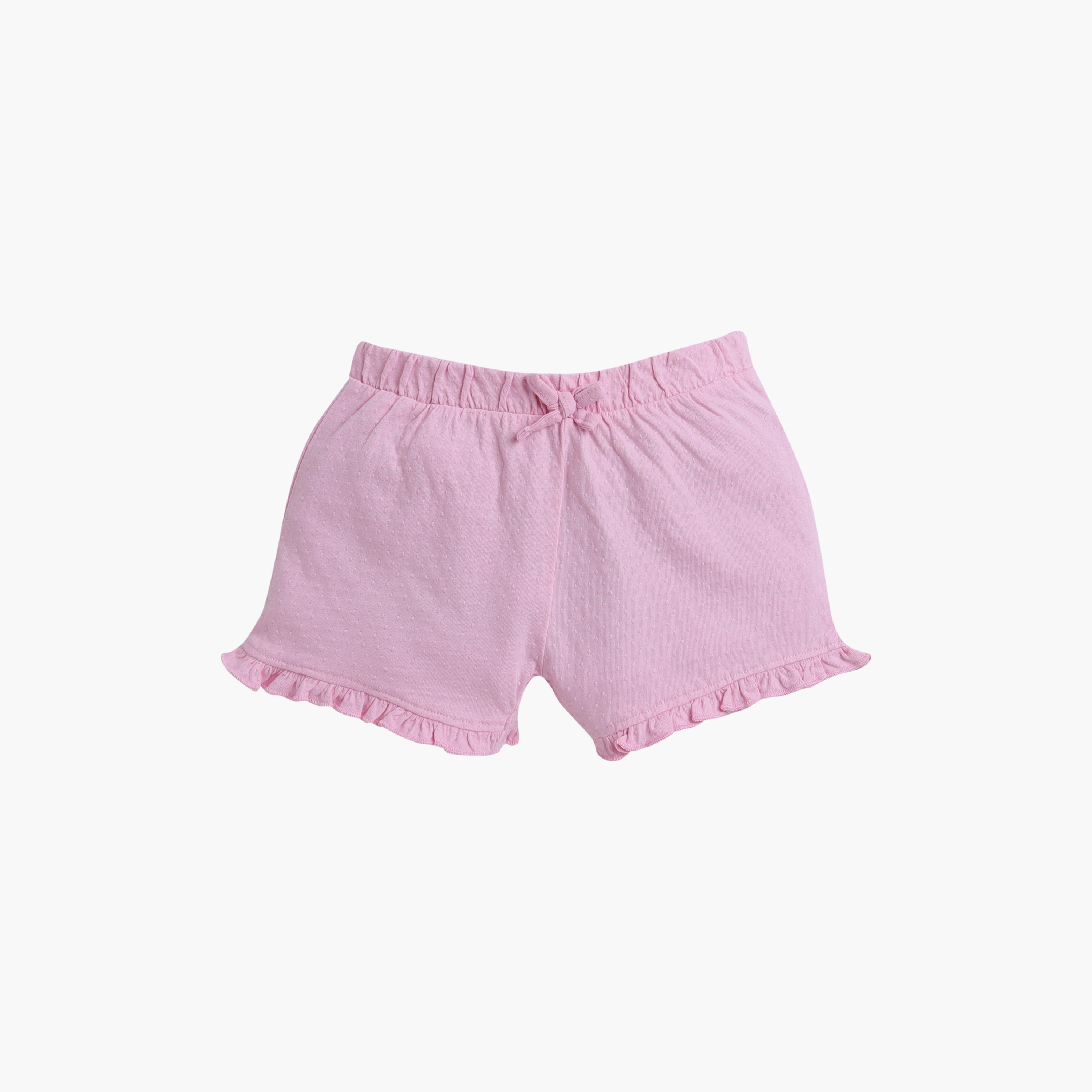 طقم من قطعتين شورتات سادة بنمط الجاكار من فيكتور اند جين-girls-clothing-bottoms-shorts-image-3