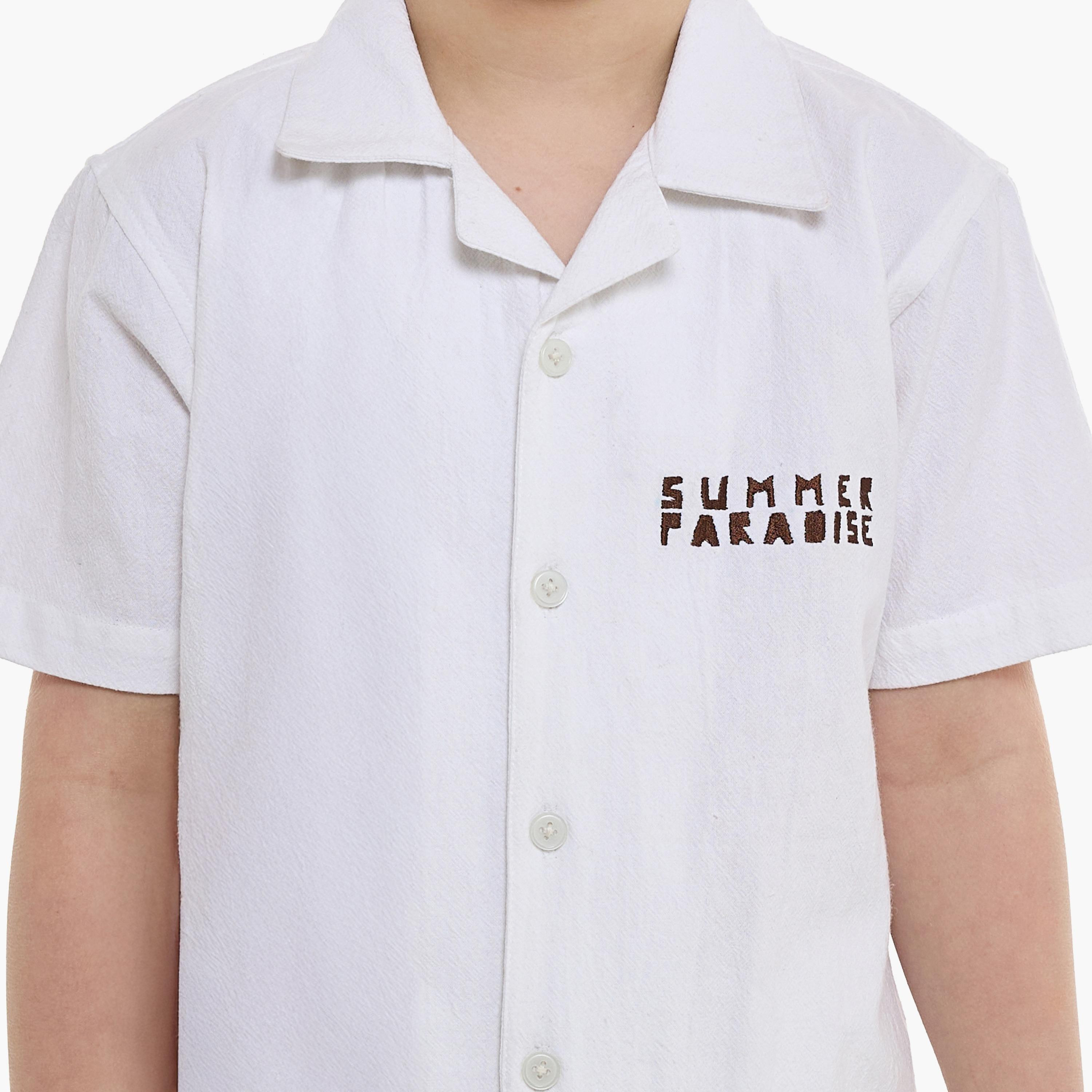 Victor and Jane 2-Piece Printed Short Sleeves Shirt with Shorts-boys-clothing-setsandcoords-image-7