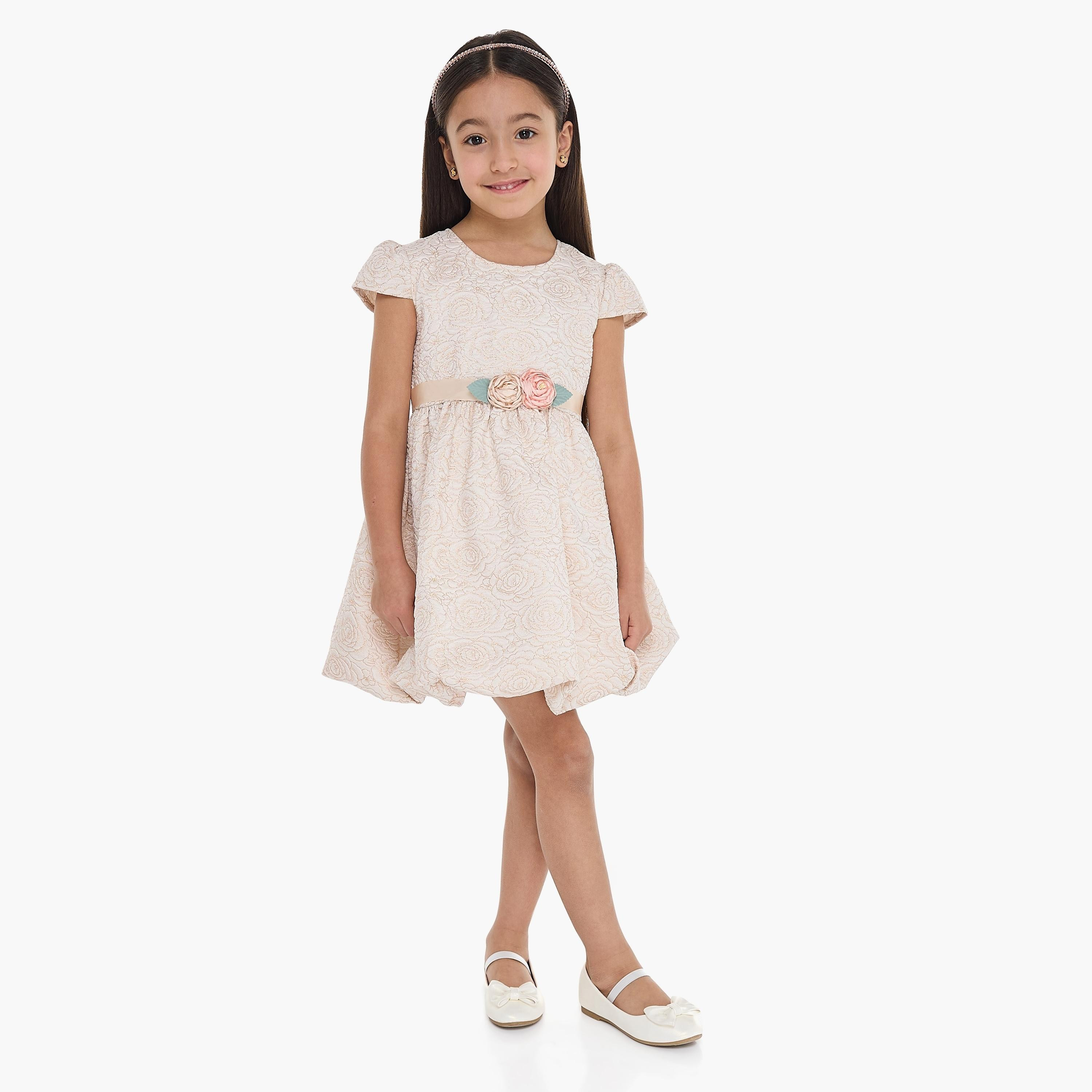 Victor and Jane Floral Printed Cap Sleeves Dress-girls-clothing-dressesandjumpsuits-image-2