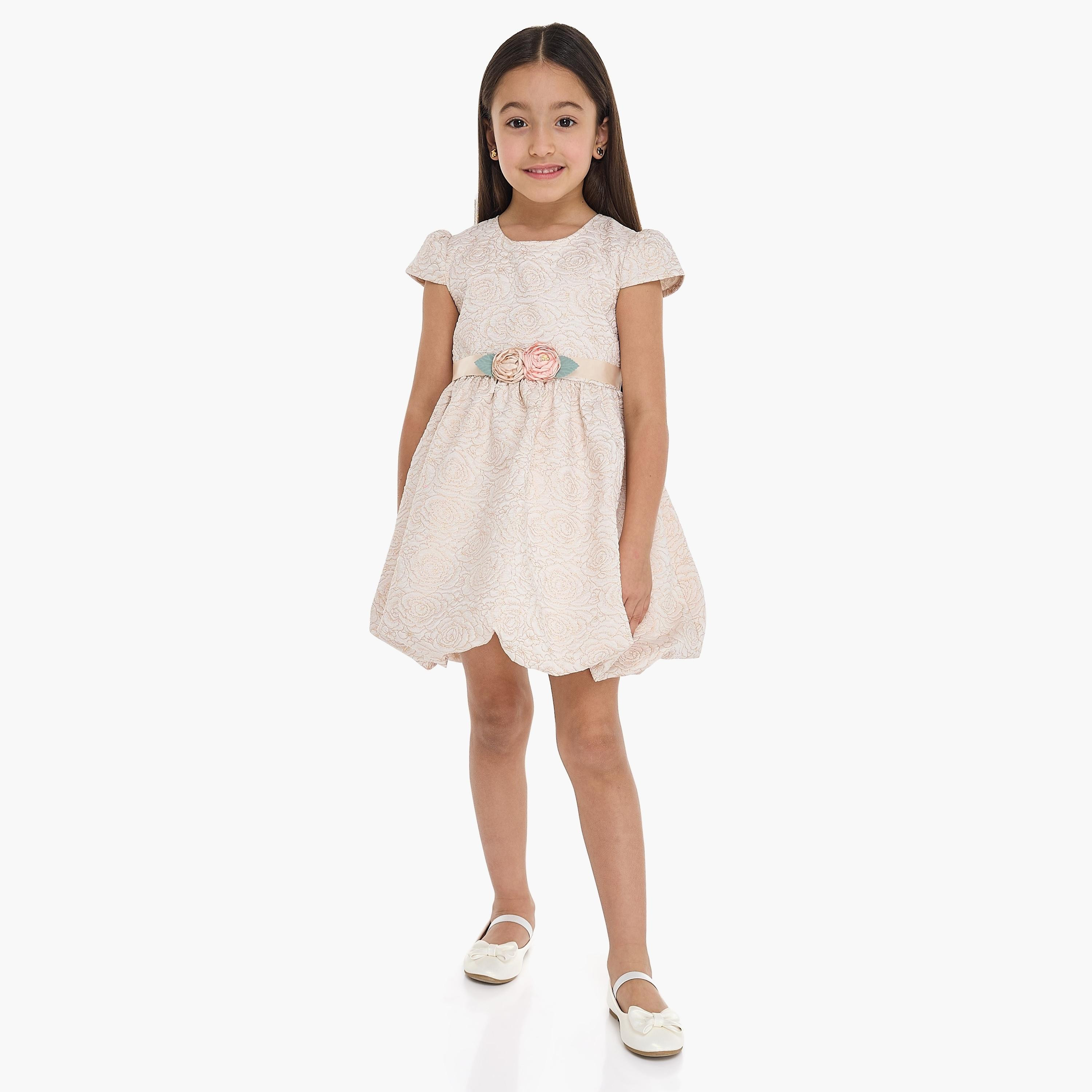 Victor and Jane Floral Printed Cap Sleeves Dress-girls-clothing-dressesandjumpsuits-image-3