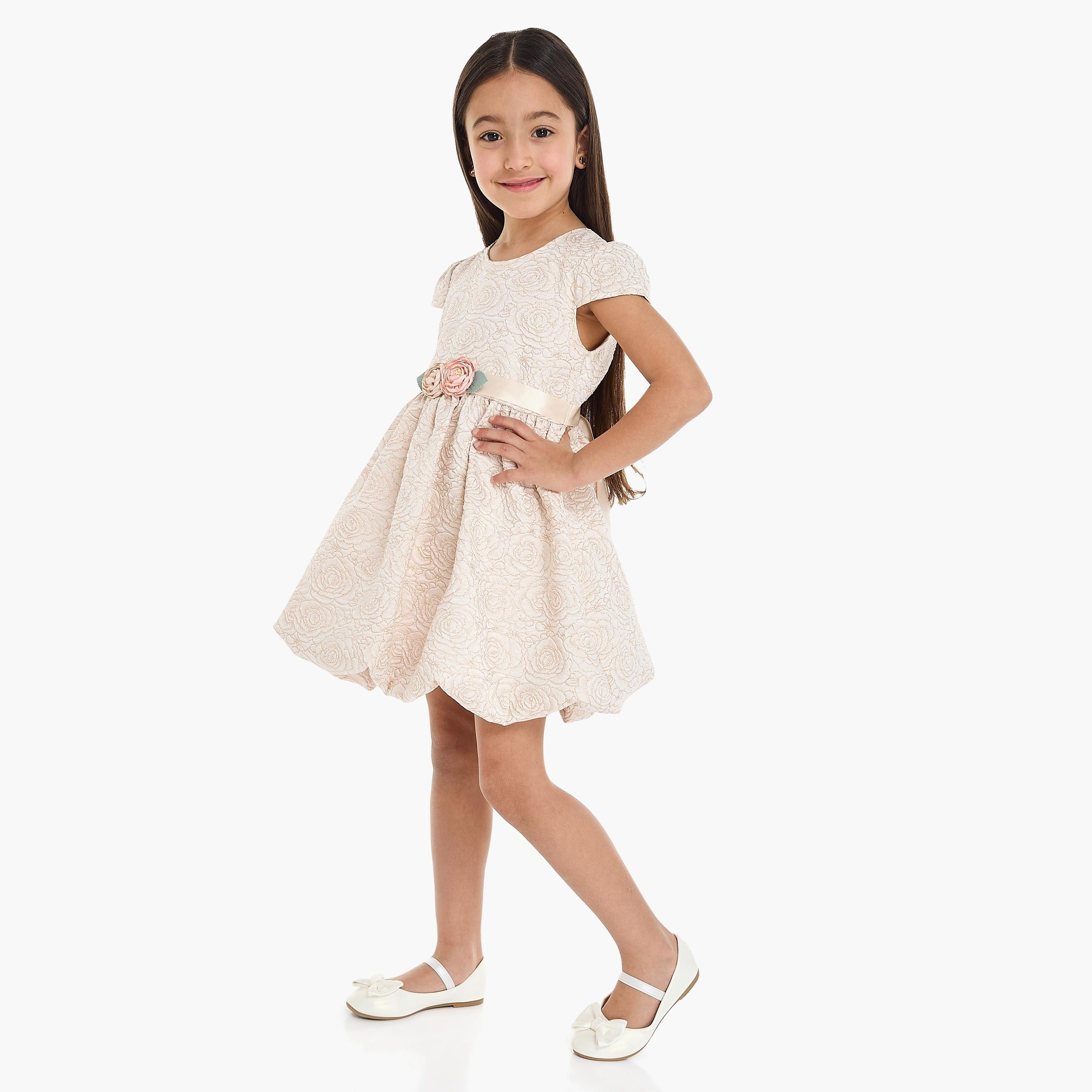 Victor and Jane Floral Printed Cap Sleeves Dress-girls-clothing-dressesandjumpsuits-image-4