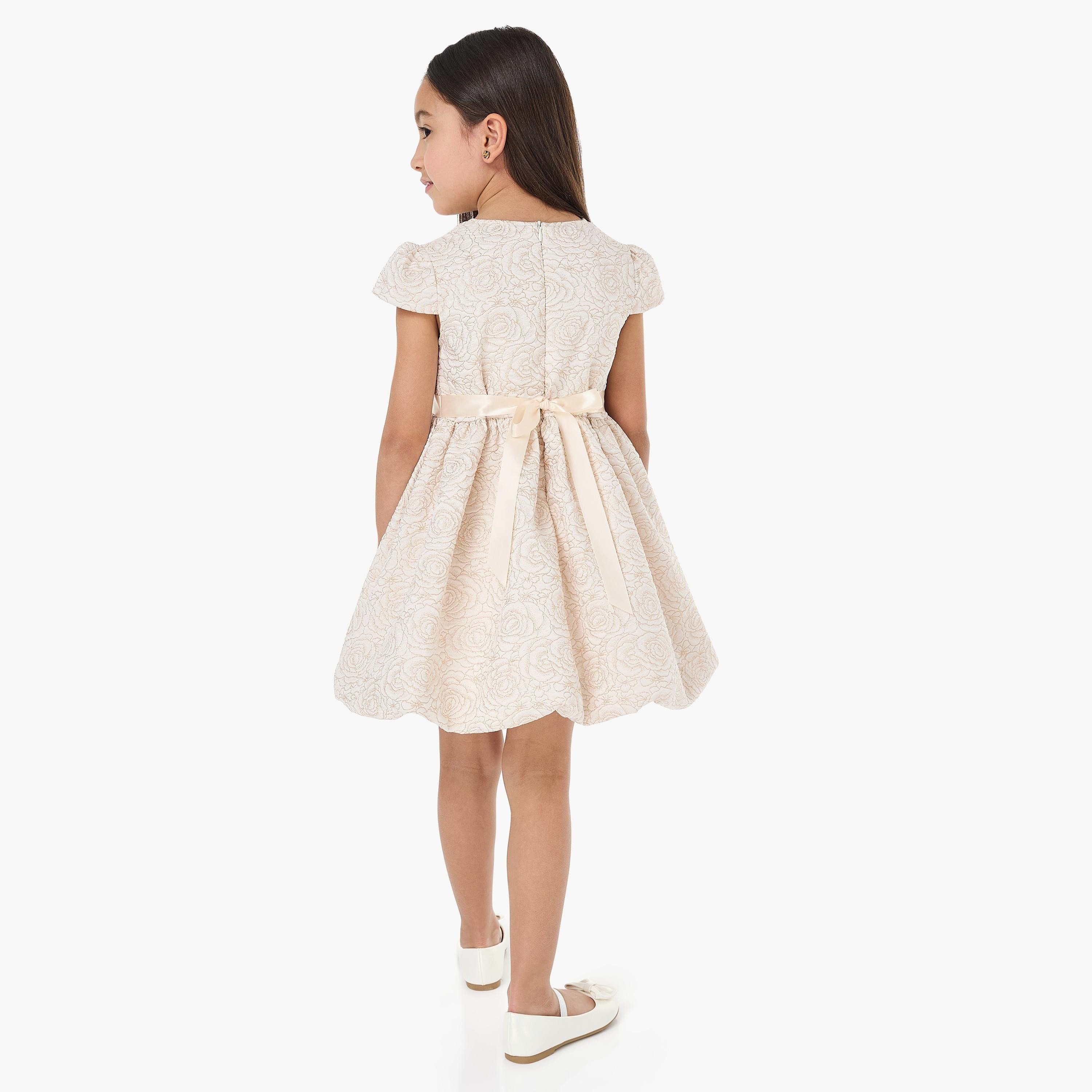 Victor and Jane Floral Printed Cap Sleeves Dress-girls-clothing-dressesandjumpsuits-image-5