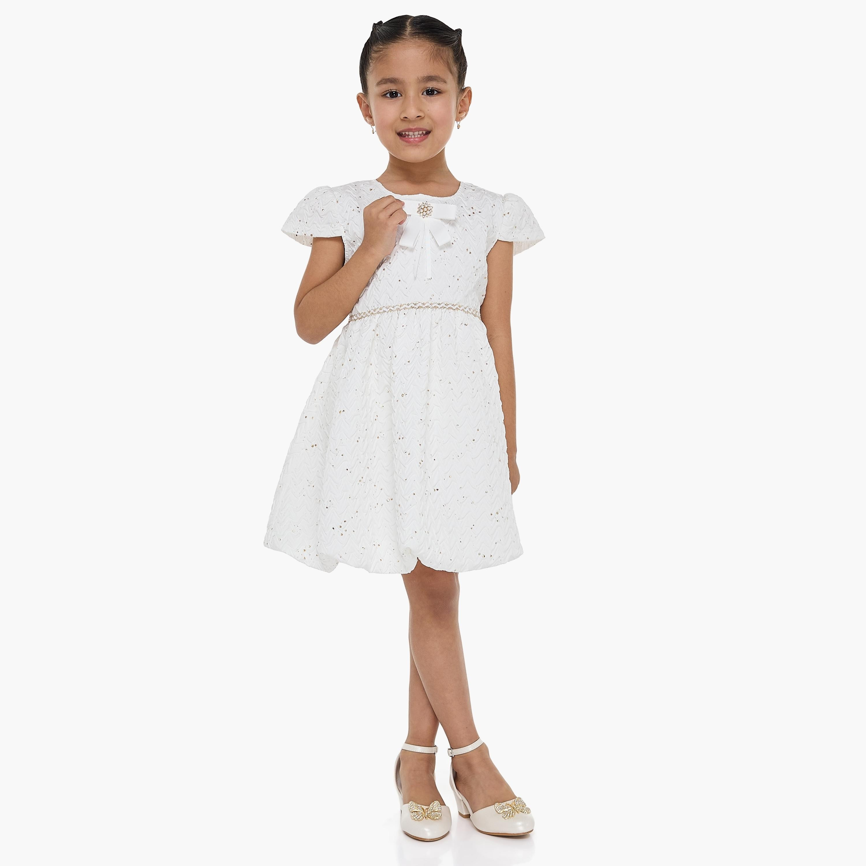 فستان مزين بأكمام كاب من فيكتور اند جين-girls-clothing-dressesandjumpsuits-image-1