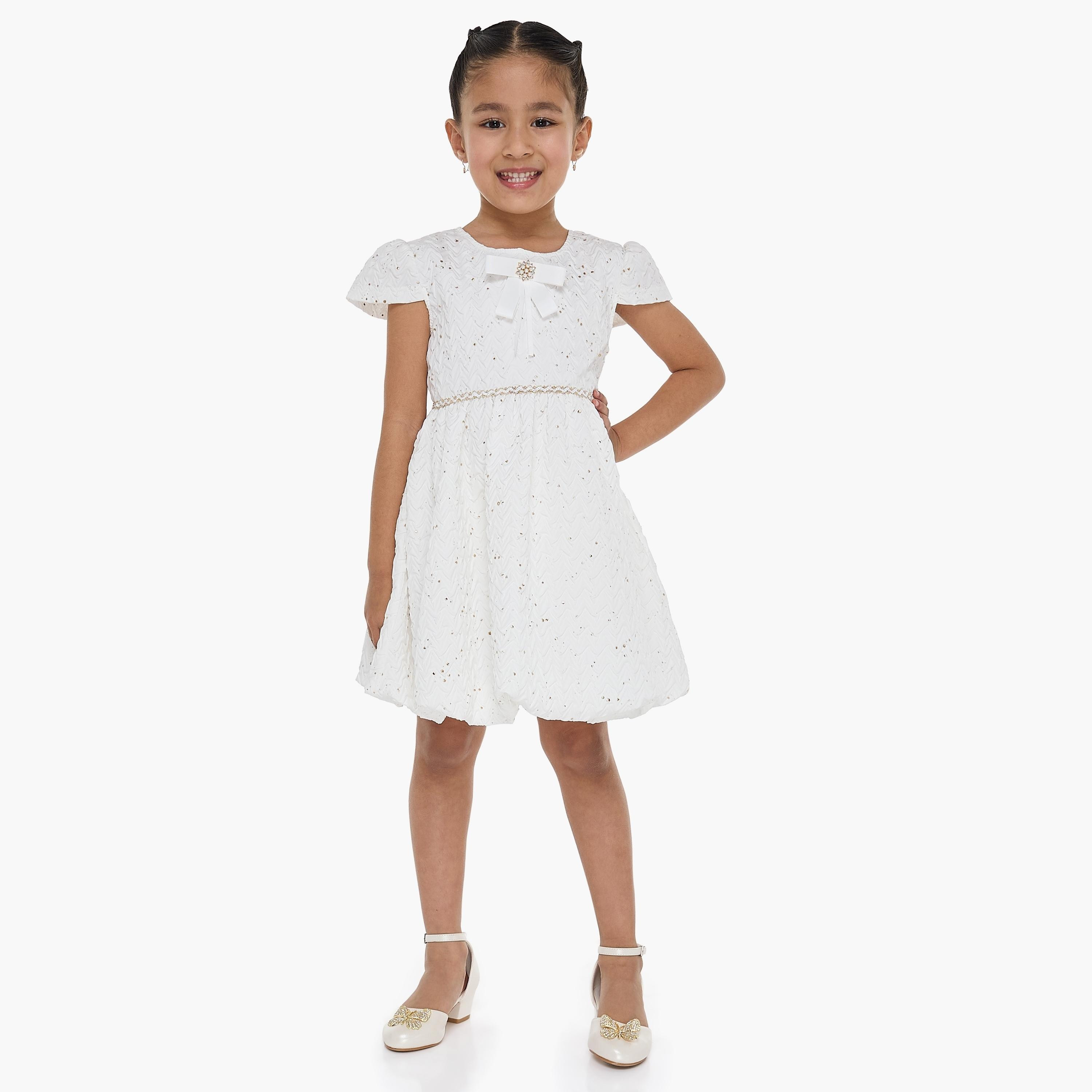 فستان مزين بأكمام كاب من فيكتور اند جين-girls-clothing-dressesandjumpsuits-image-2