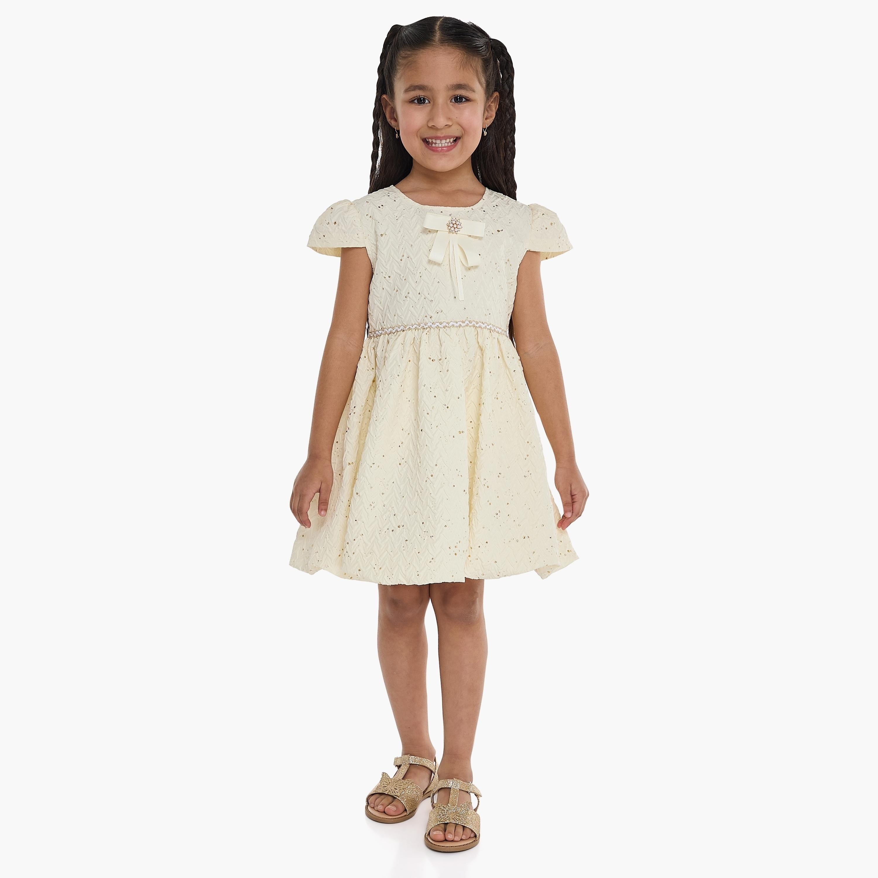 فستان مزين بأكمام كاب من فيكتور اند جين-girls-clothing-dressesandjumpsuits-image-2