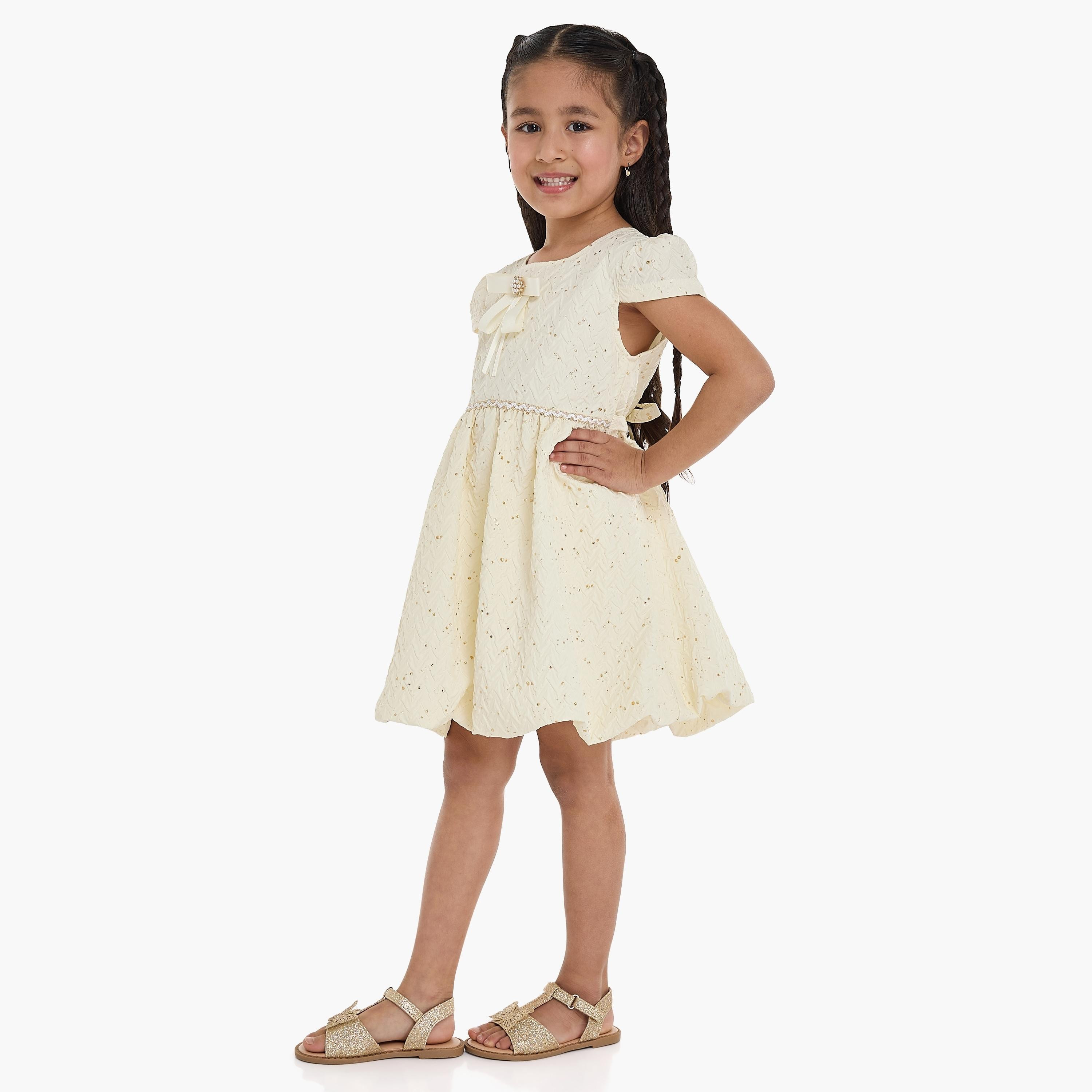 Victor and Jane Embellished Cap Sleeves Dress-girls-clothing-dressesandjumpsuits-image-3
