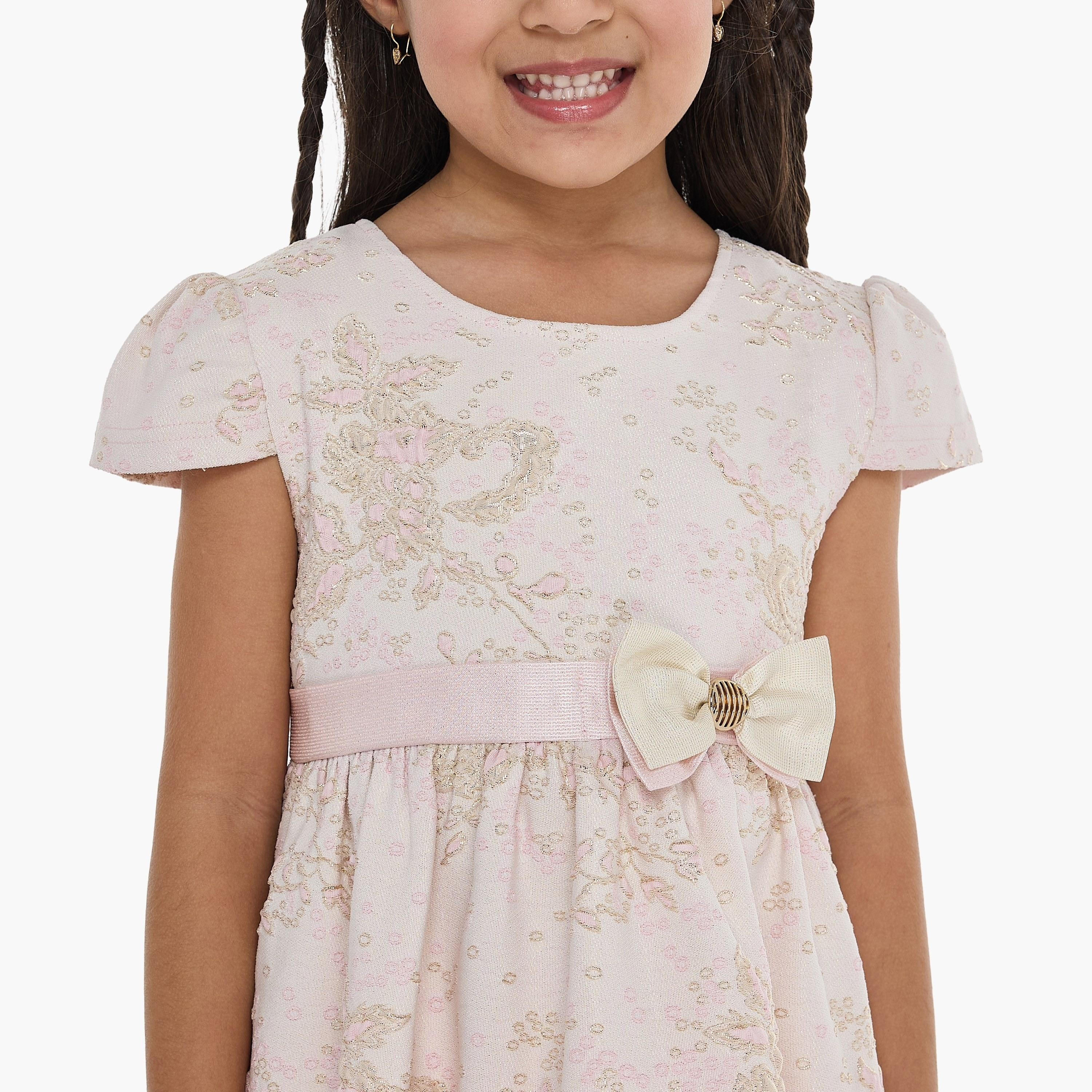 فستان بأكمام كاب مزين من فيكتور اند جين-girls-clothing-dressesandjumpsuits-image-5