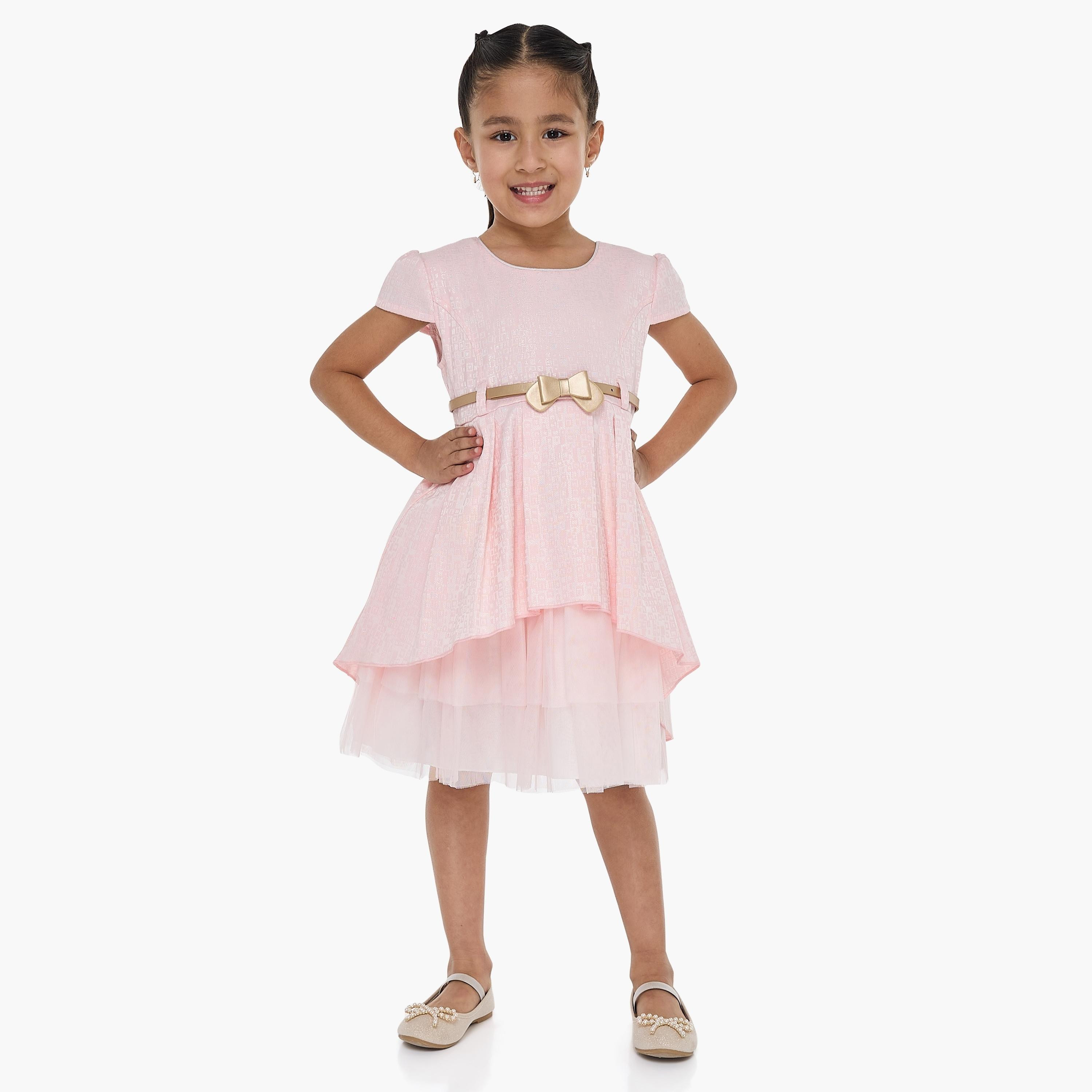 فستان بطبعات وأكمام كاب من فيكتور اند جين-girls-clothing-dressesandjumpsuits-image-1