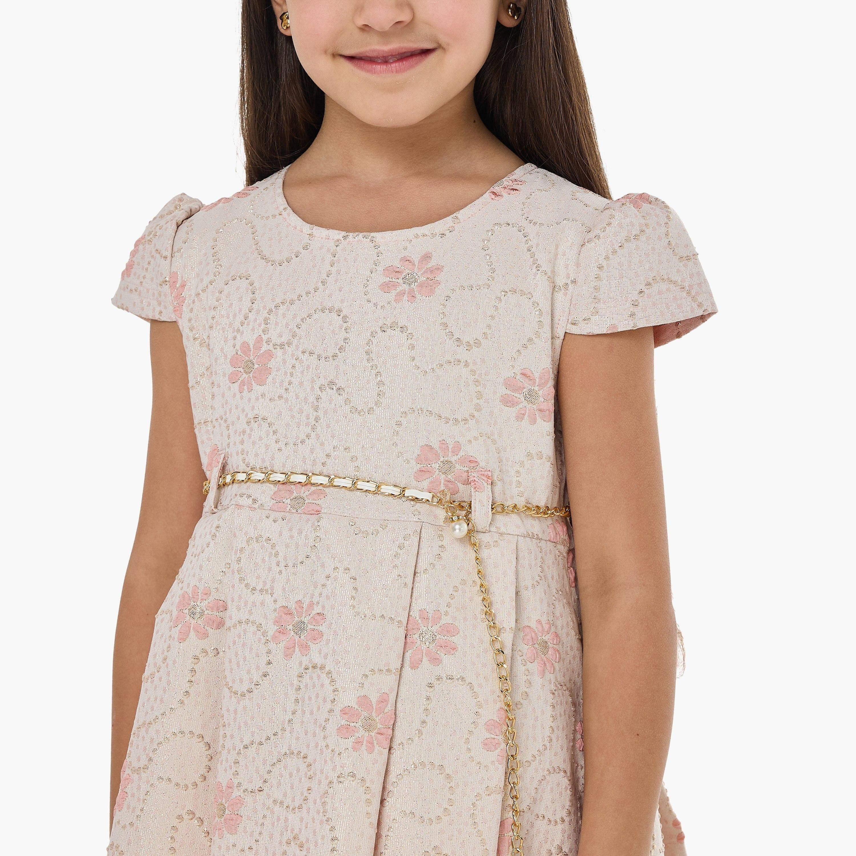 Victor and Jane Floral Printed Cap Sleeves Dress-girls-clothing-dressesandjumpsuits-image-5