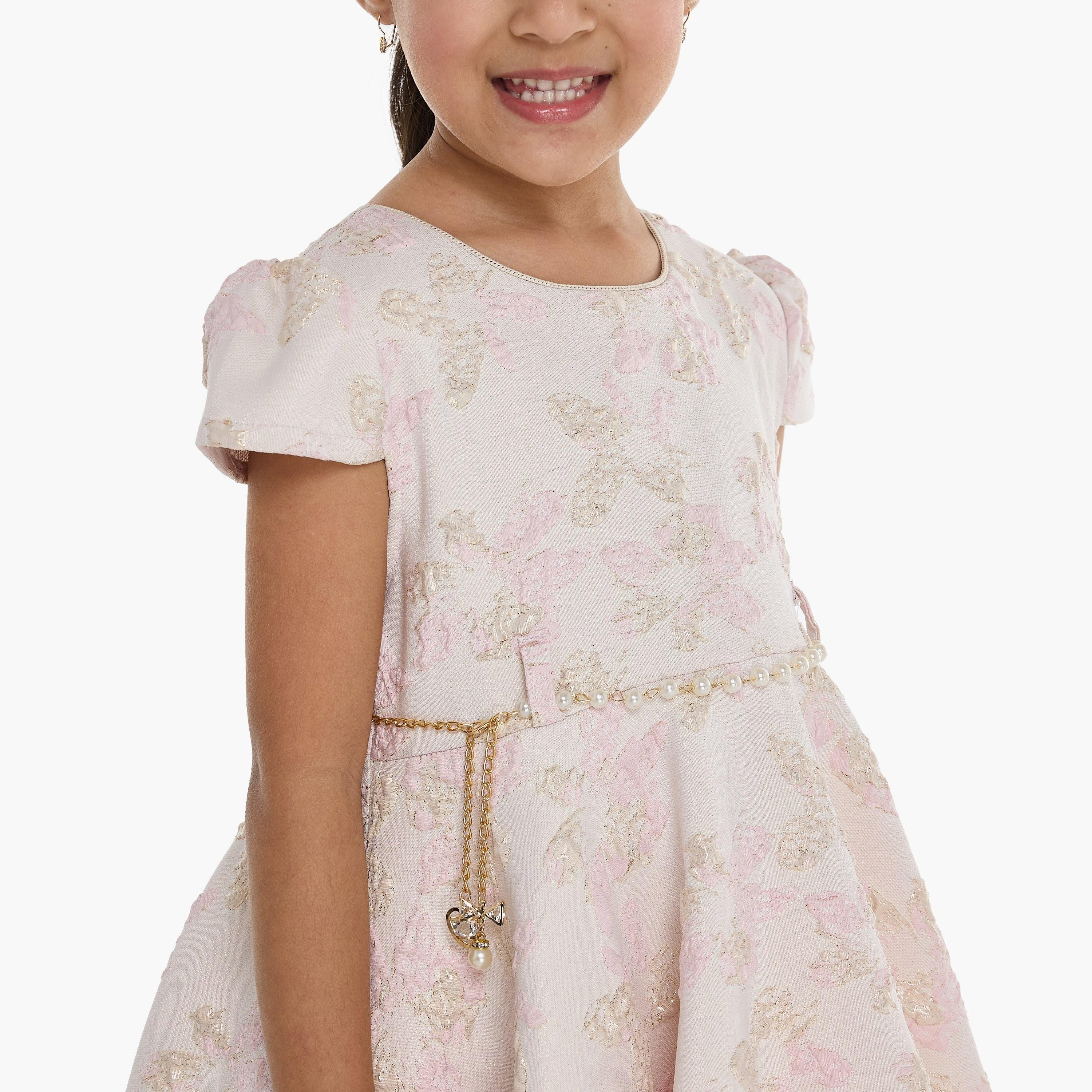 Victor and Jane Floral Printed Cap Sleeves Dress-girls-clothing-dressesandjumpsuits-image-5