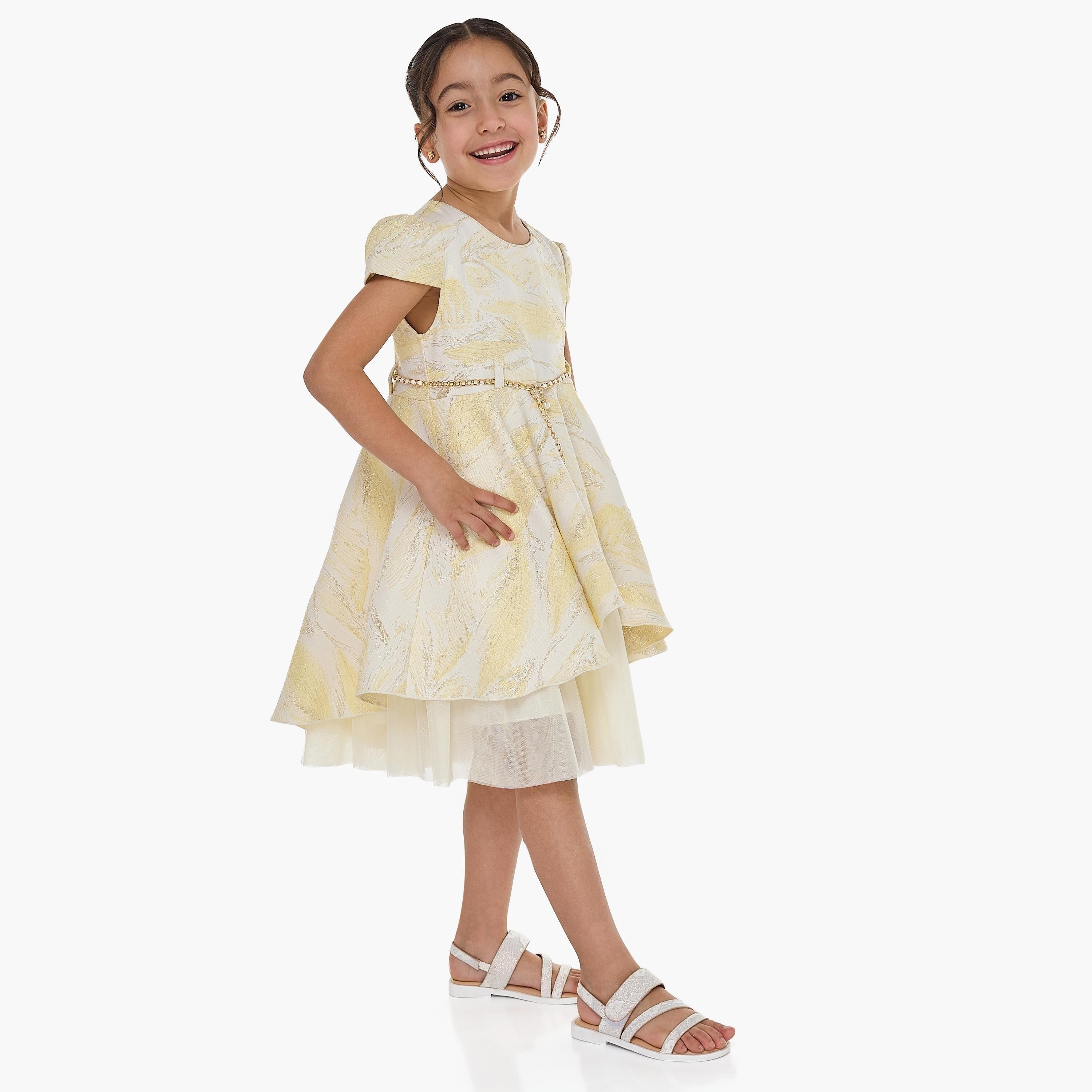 Victor and Jane Printed Cap Sleeves Dress-girls-clothing-dressesandjumpsuits-image-3