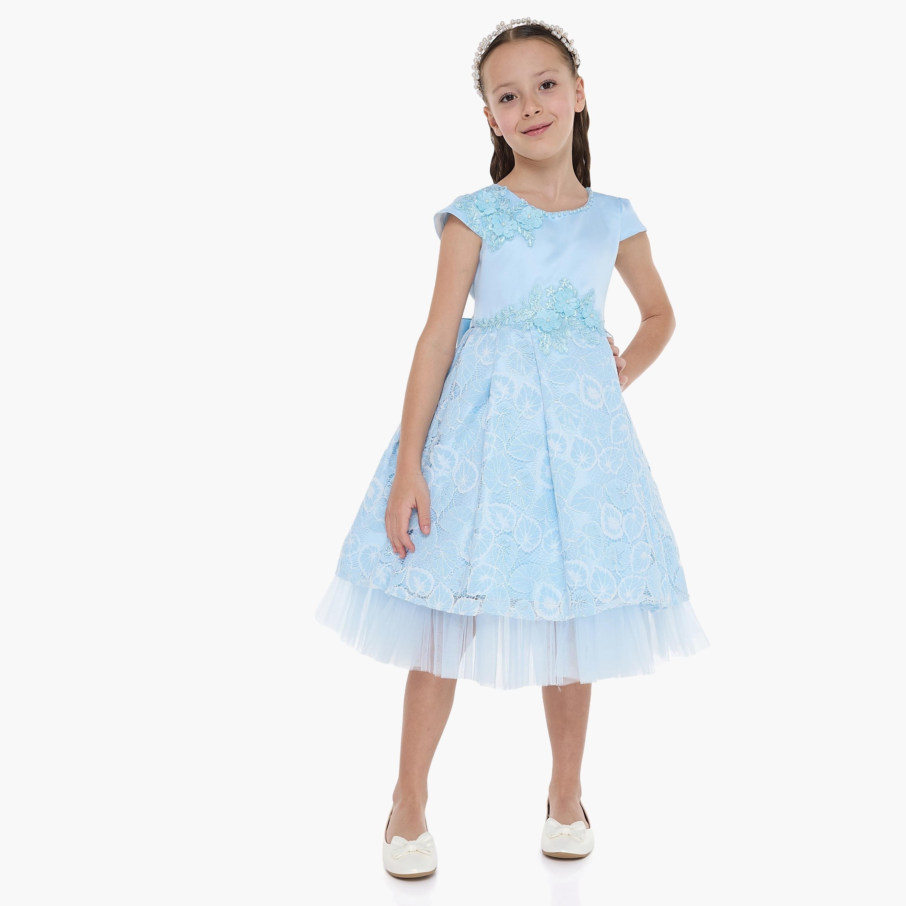 Victor and Jane Embroidered Cap Sleeves Dress-girls-clothing-dressesandjumpsuits-image-3