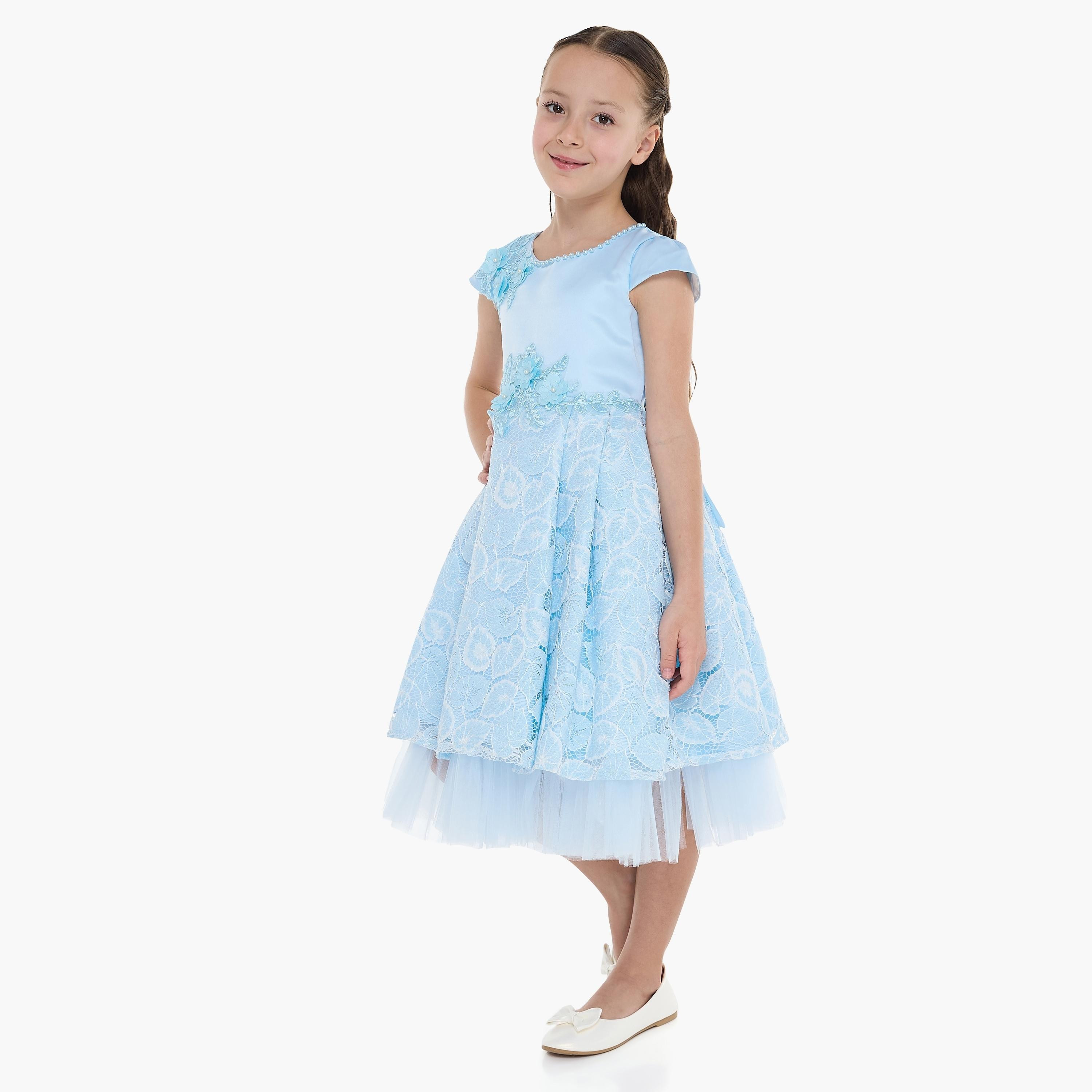 Victor and Jane Embroidered Cap Sleeves Dress-girls-clothing-dressesandjumpsuits-image-4