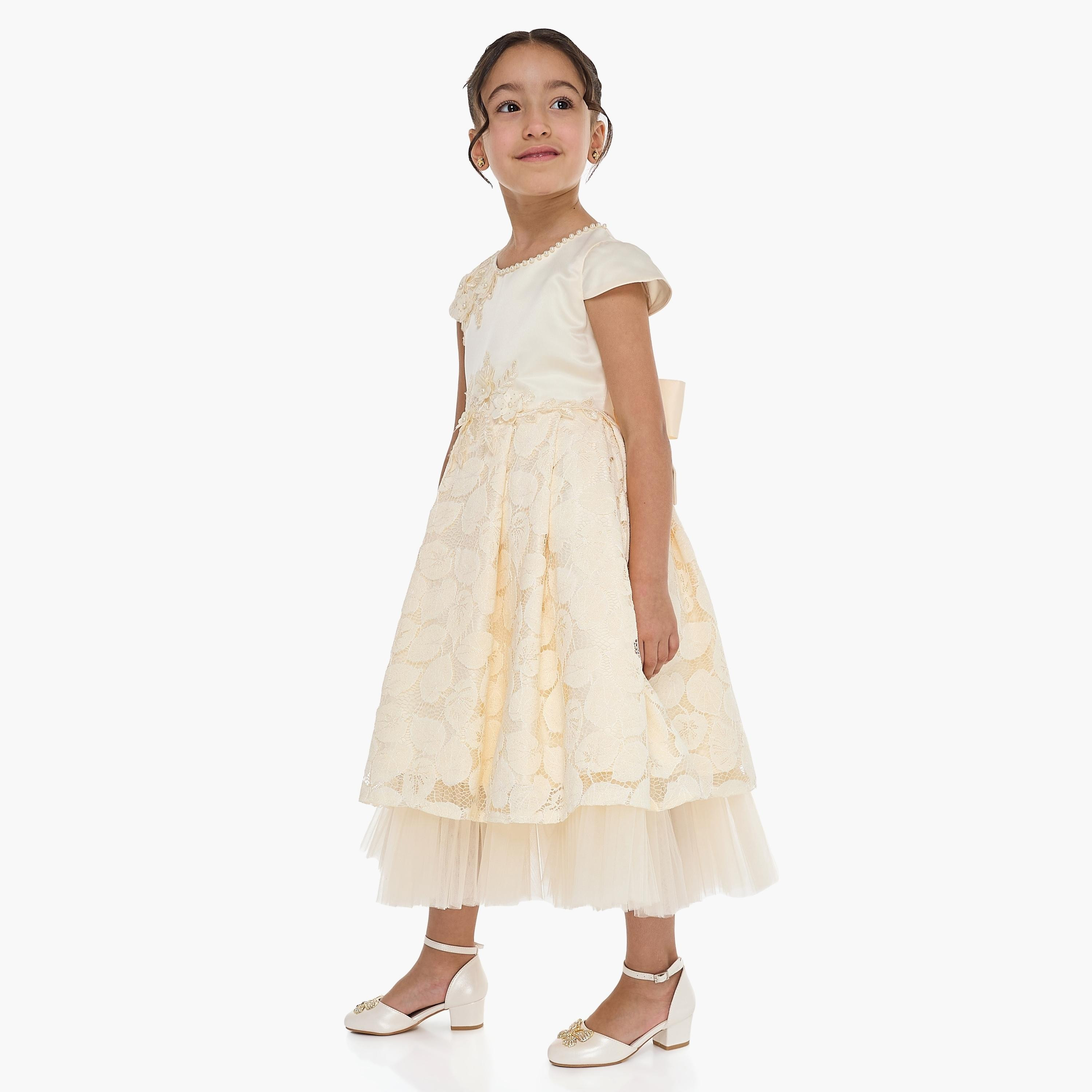 فستان بأكمام كاب مزين من فيكتور اند جين-girls-clothing-dressesandjumpsuits-image-3