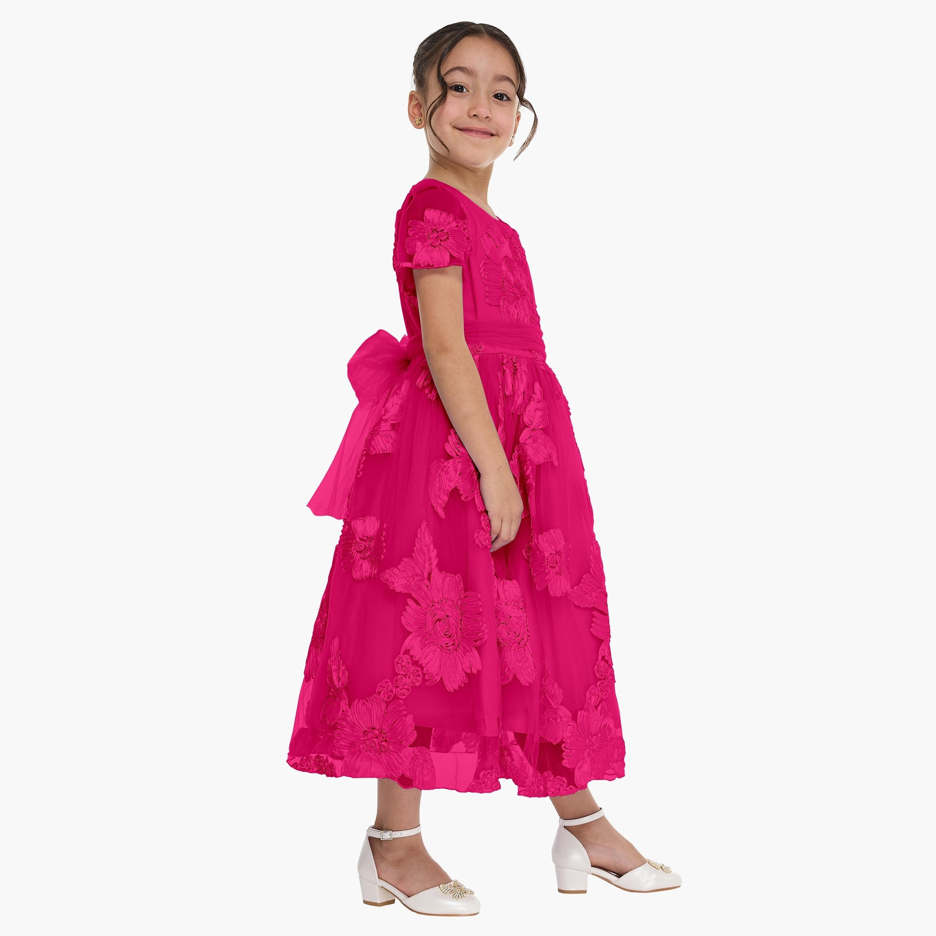 Victor and Jane Floral Printed Short Sleeves Dress-girls-clothing-dressesandjumpsuits-image-4