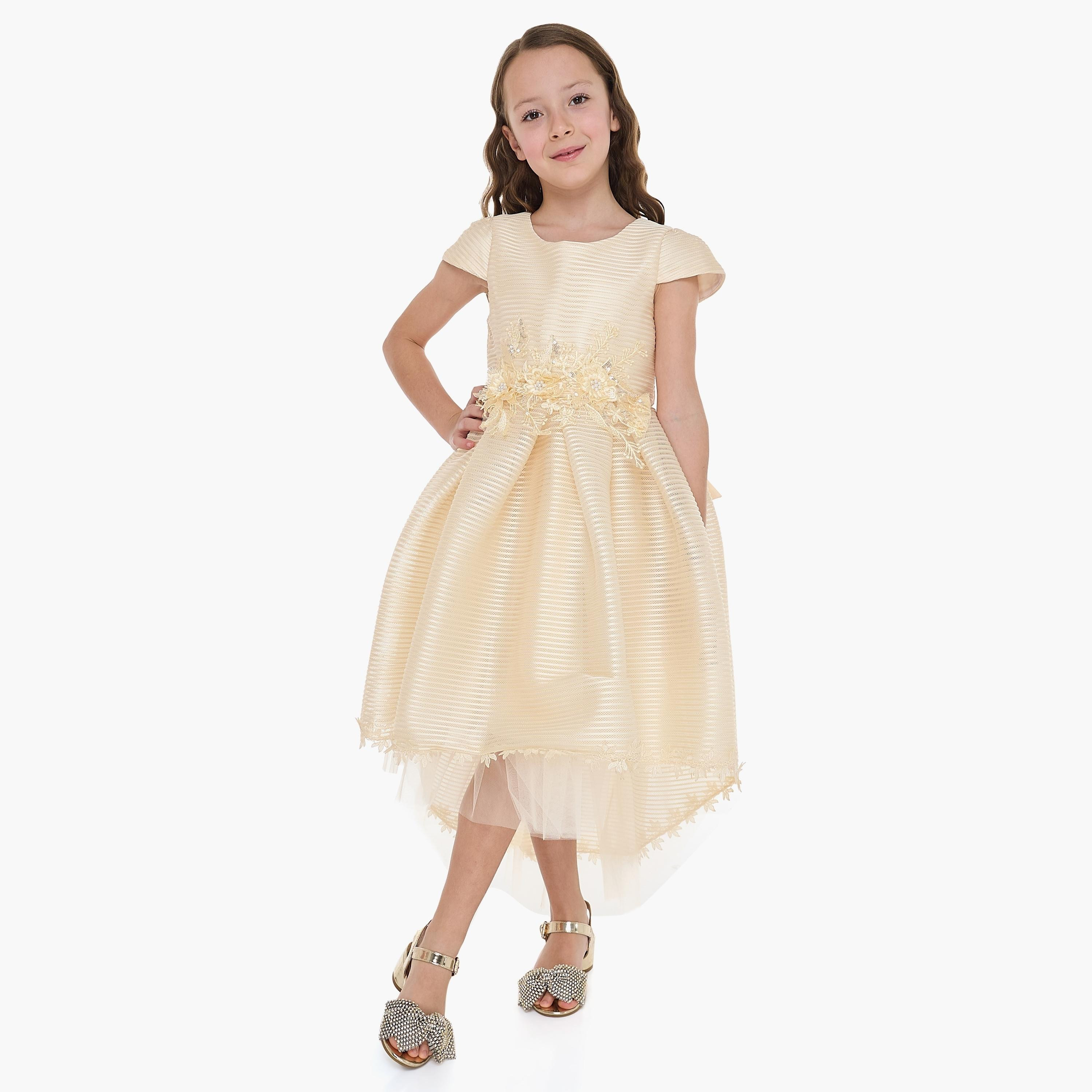 فستان بأكمام كاب مزين من فيكتور اند جين-girls-clothing-dressesandjumpsuits-image-2