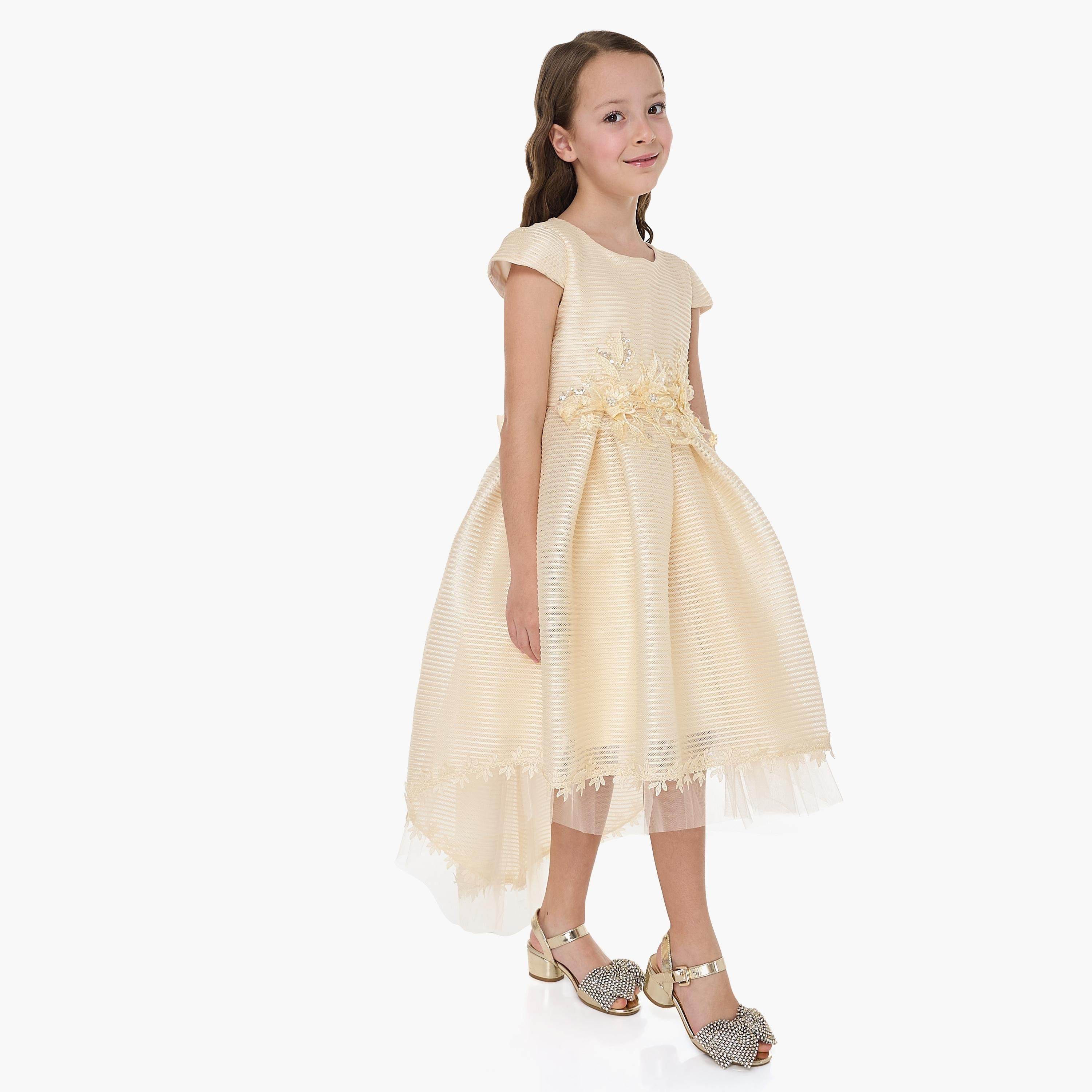 فستان بأكمام كاب مزين من فيكتور اند جين-girls-clothing-dressesandjumpsuits-image-3