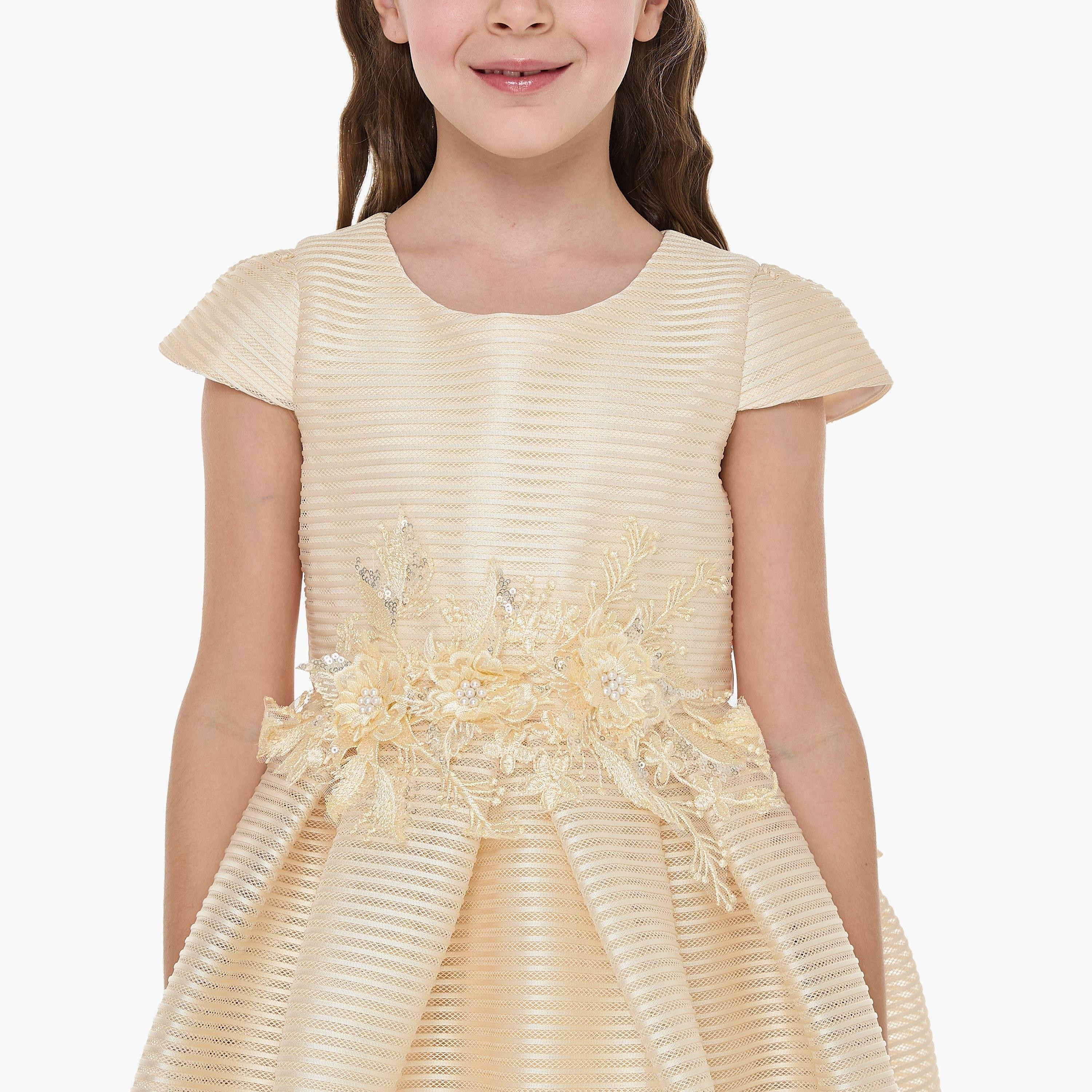 فستان بأكمام كاب مزين من فيكتور اند جين-girls-clothing-dressesandjumpsuits-image-5