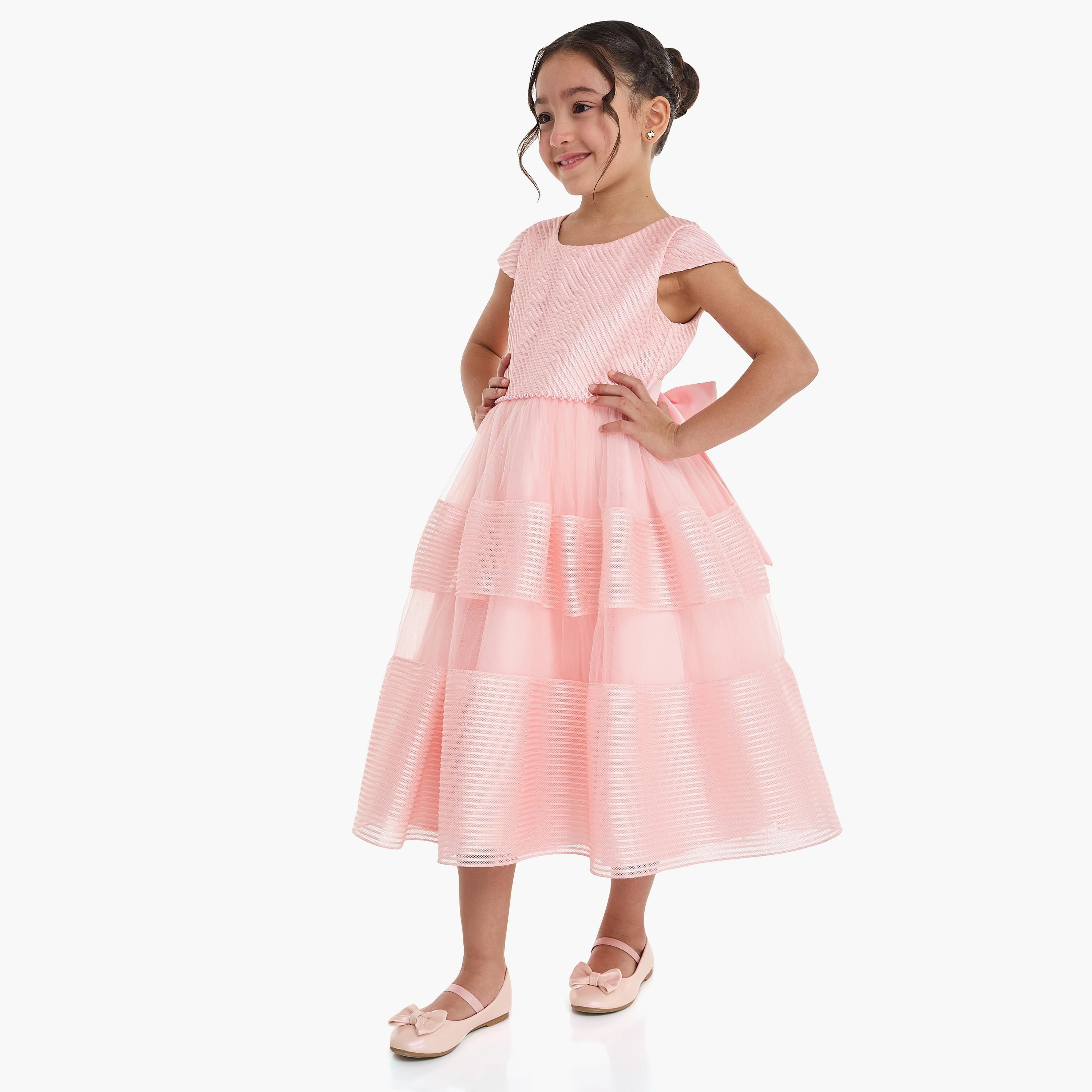 Victor and Jane Striped Cap Sleeves Dress-girls-clothing-dressesandjumpsuits-image-3