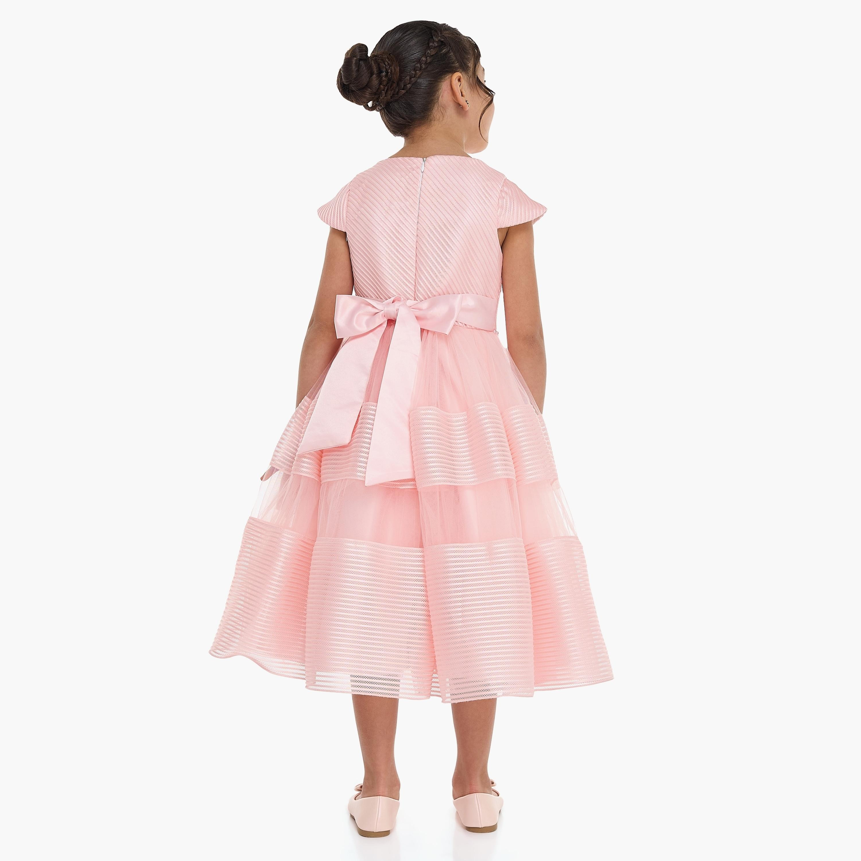 Victor and Jane Striped Cap Sleeves Dress-girls-clothing-dressesandjumpsuits-image-4