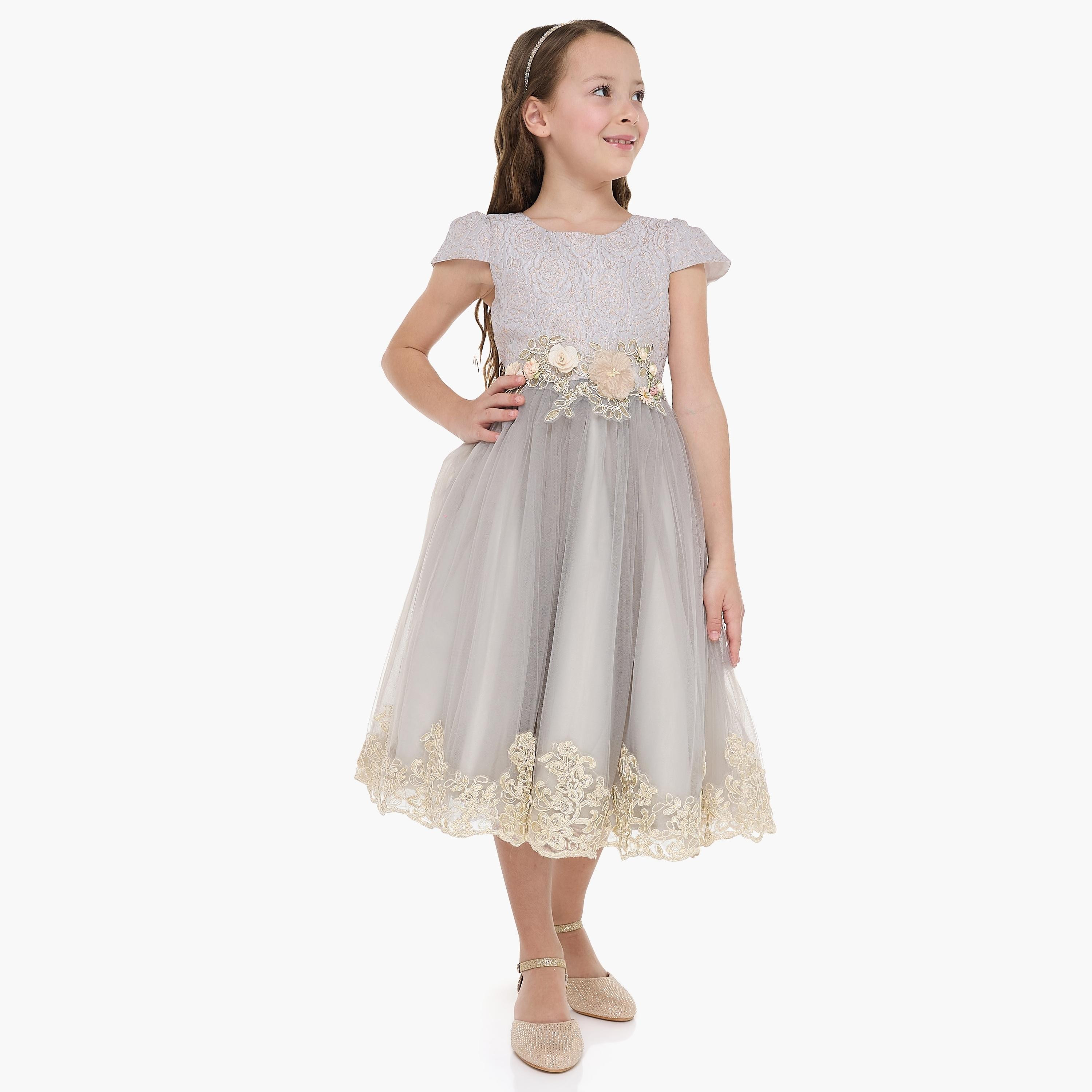Victor and Jane Embroidered Cap Sleeves Dress-girls-clothing-dressesandjumpsuits-image-2