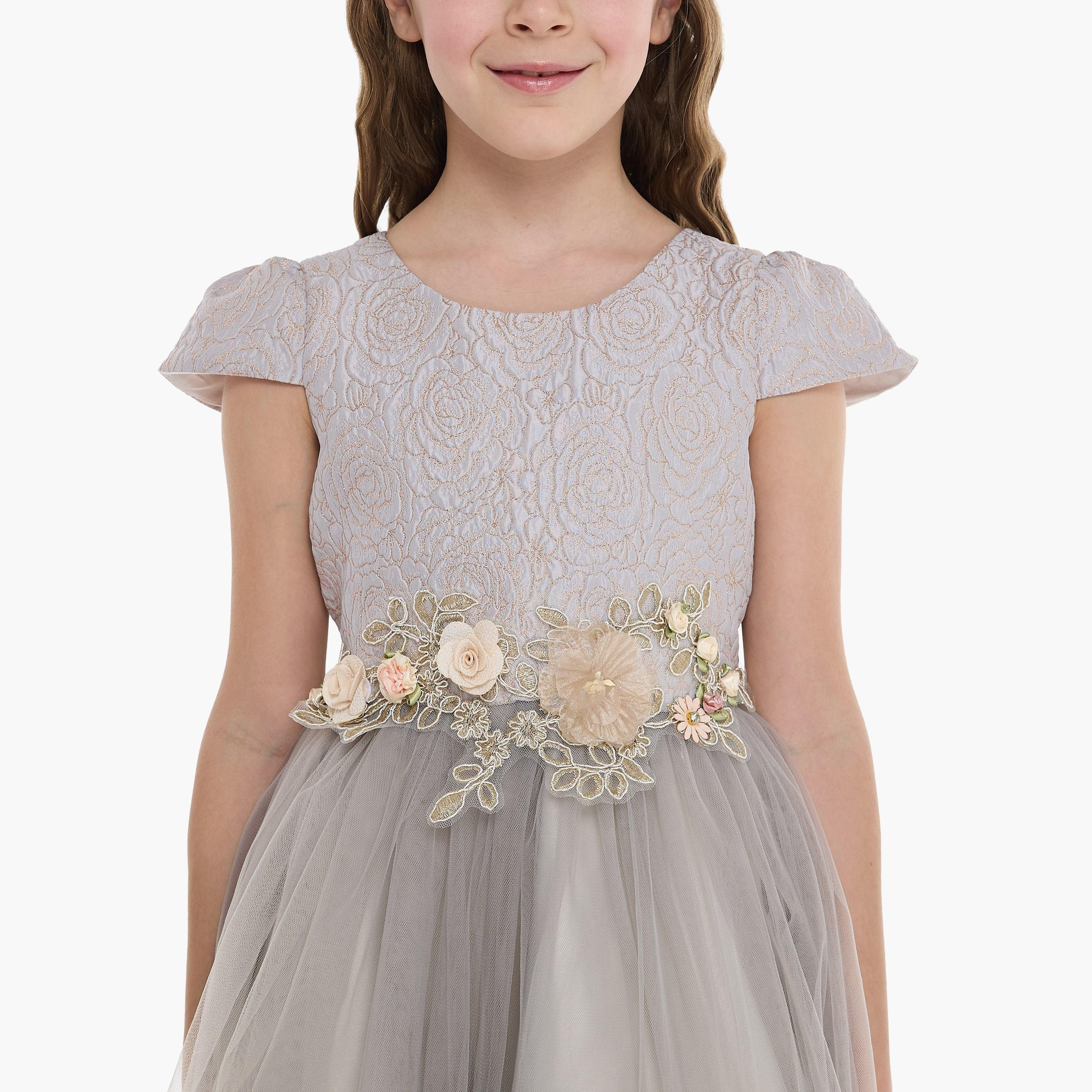 Victor and Jane Embroidered Cap Sleeves Dress-girls-clothing-dressesandjumpsuits-image-5