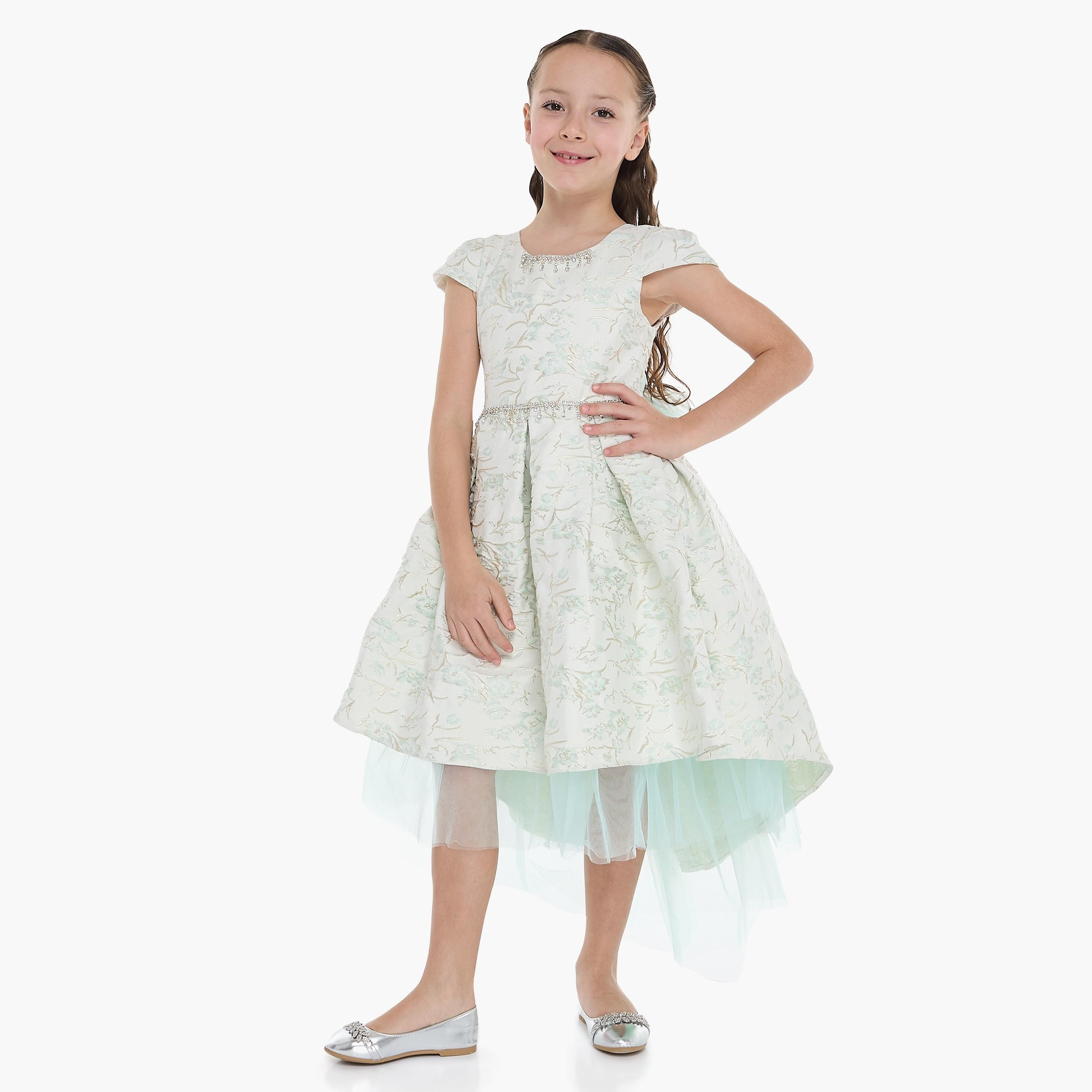 فستان مزين بأكمام كاب من فيكتور اند جين-girls-clothing-dressesandjumpsuits-image-1