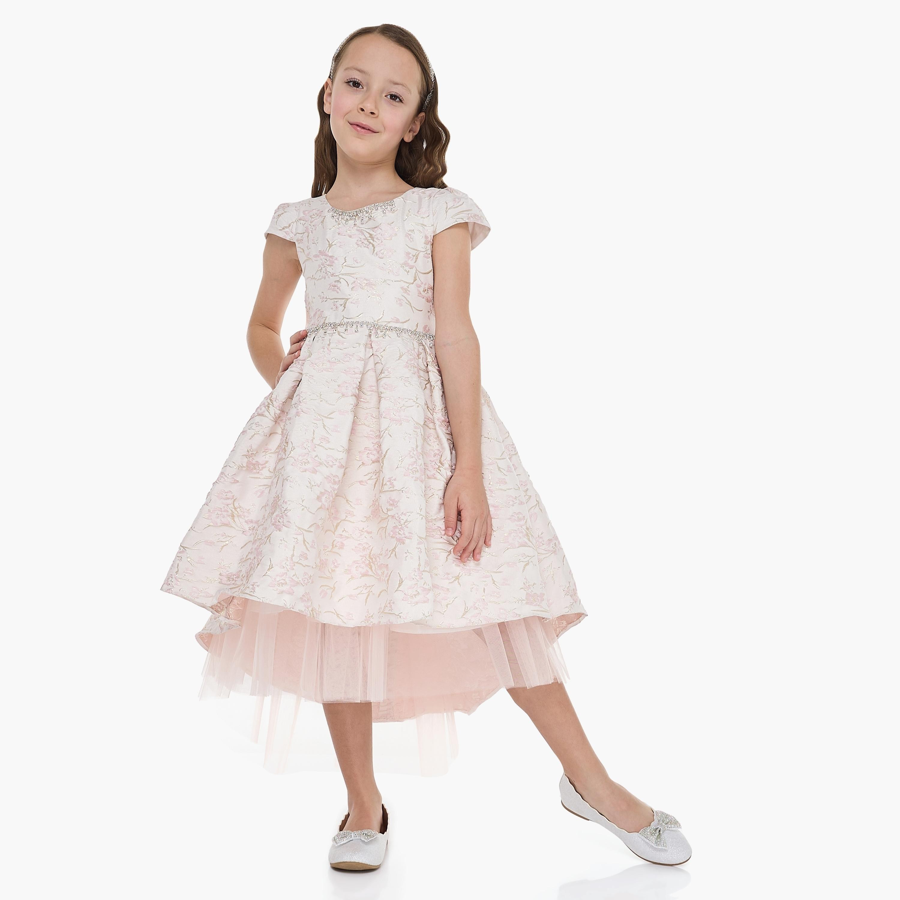 فستان مزين بأكمام كاب من فيكتور اند جين-girls-clothing-dressesandjumpsuits-image-1