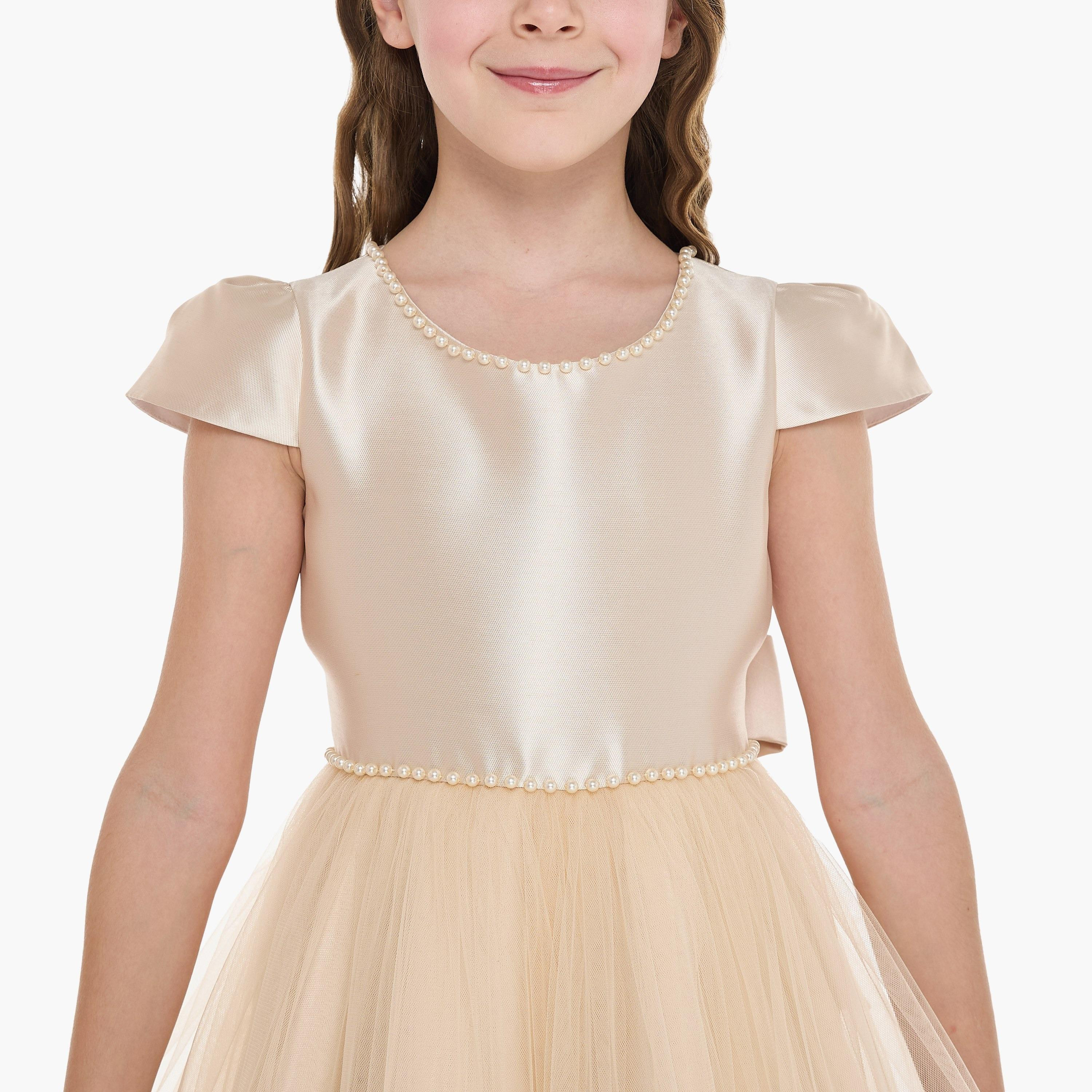 Victor and Jane Solid Cap Sleeves Dress-girls-clothing-dressesandjumpsuits-image-5