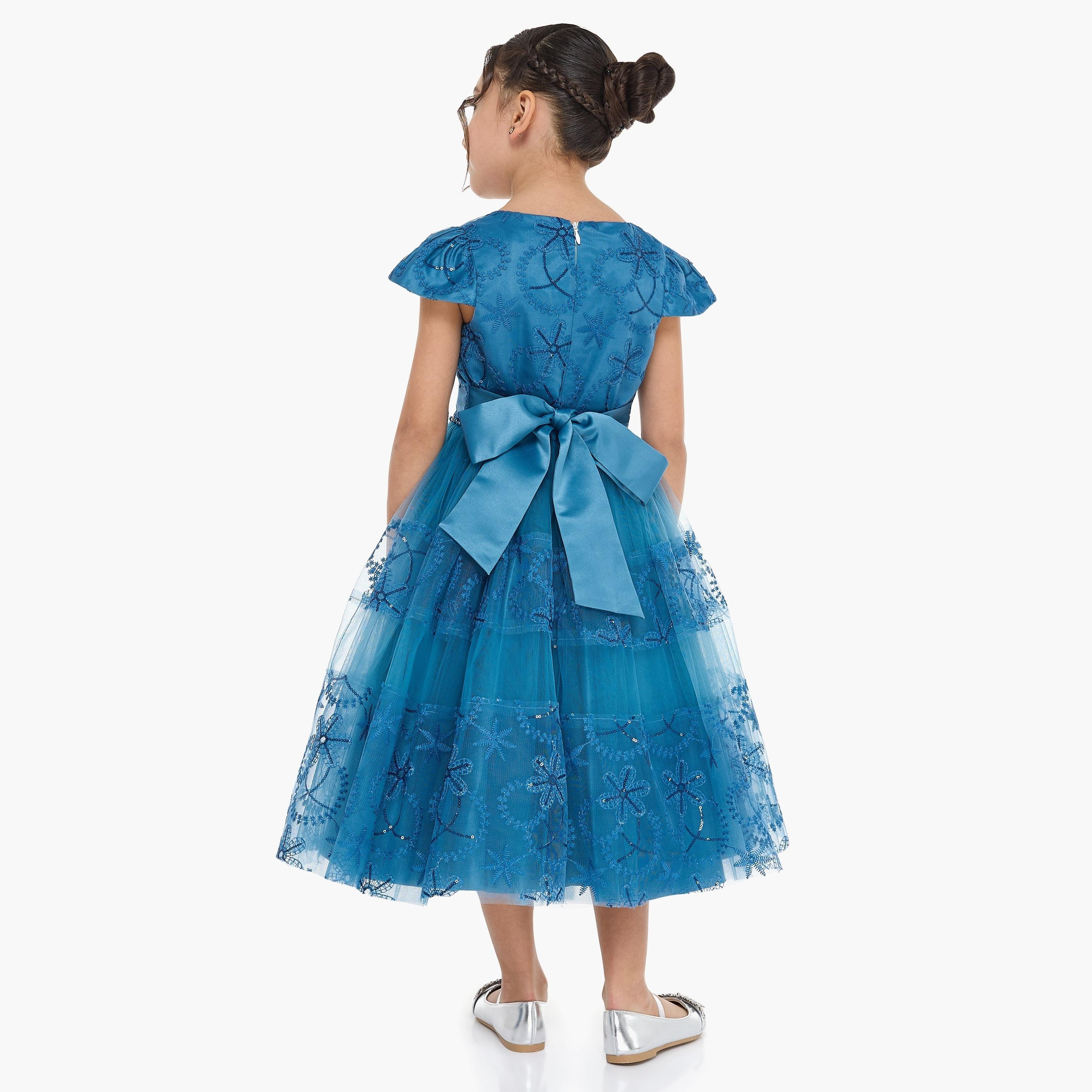 Victor and Jane Embroidered Cap Sleeves Dress-girls-clothing-dressesandjumpsuits-image-5
