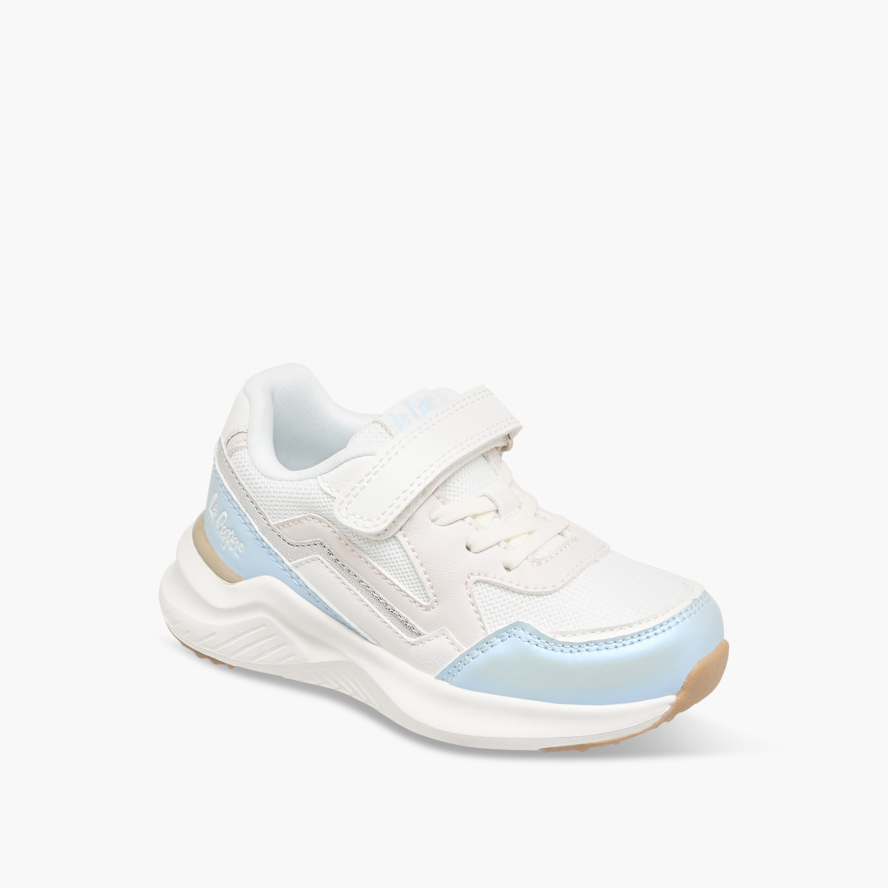 Lee Cooper Girls' Colourblock Sneakers with Hook and Loop Closure-girls-shoes-sneakers-image-2