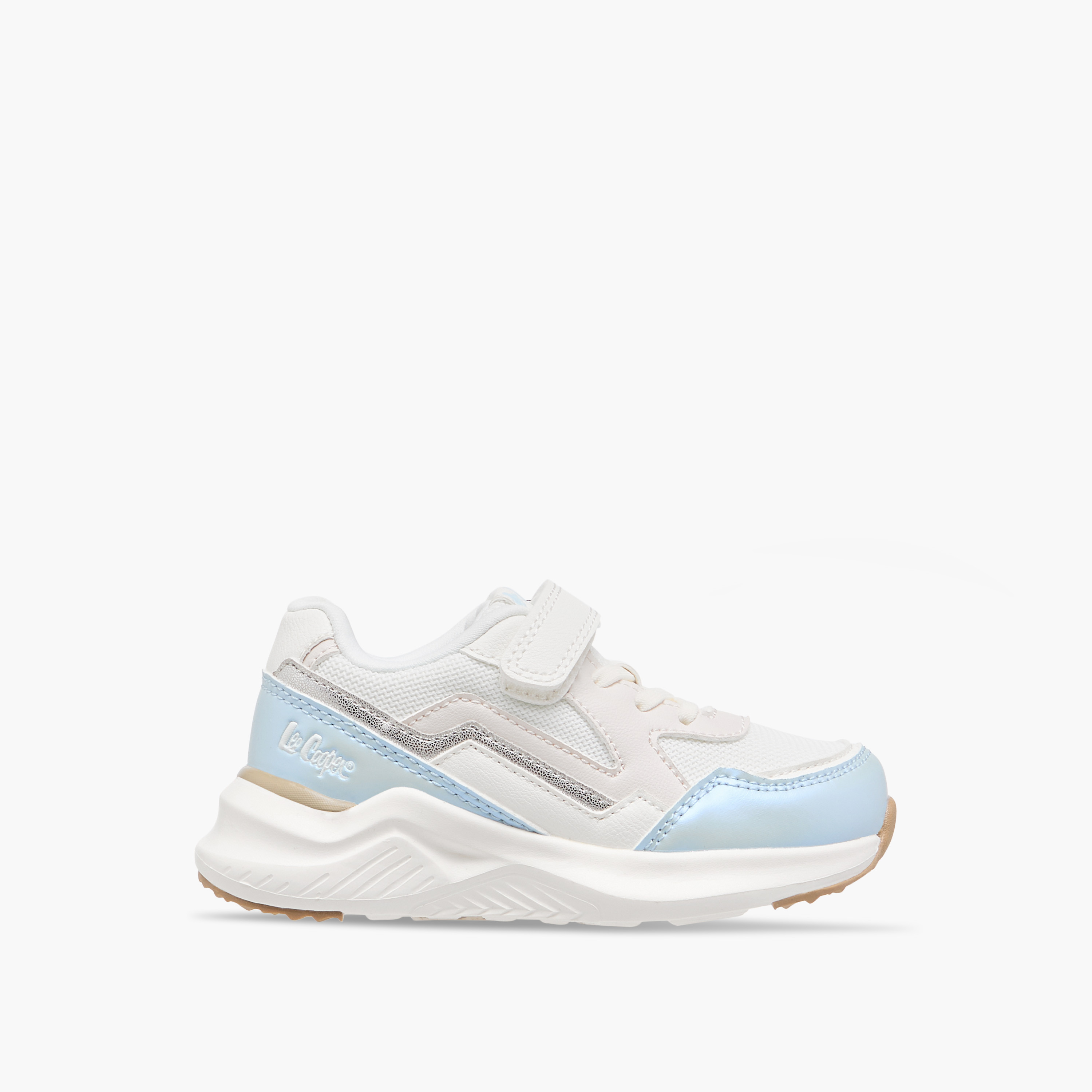 Lee Cooper Girls' Colourblock Sneakers with Hook and Loop Closure-girls-shoes-sneakers-image-3