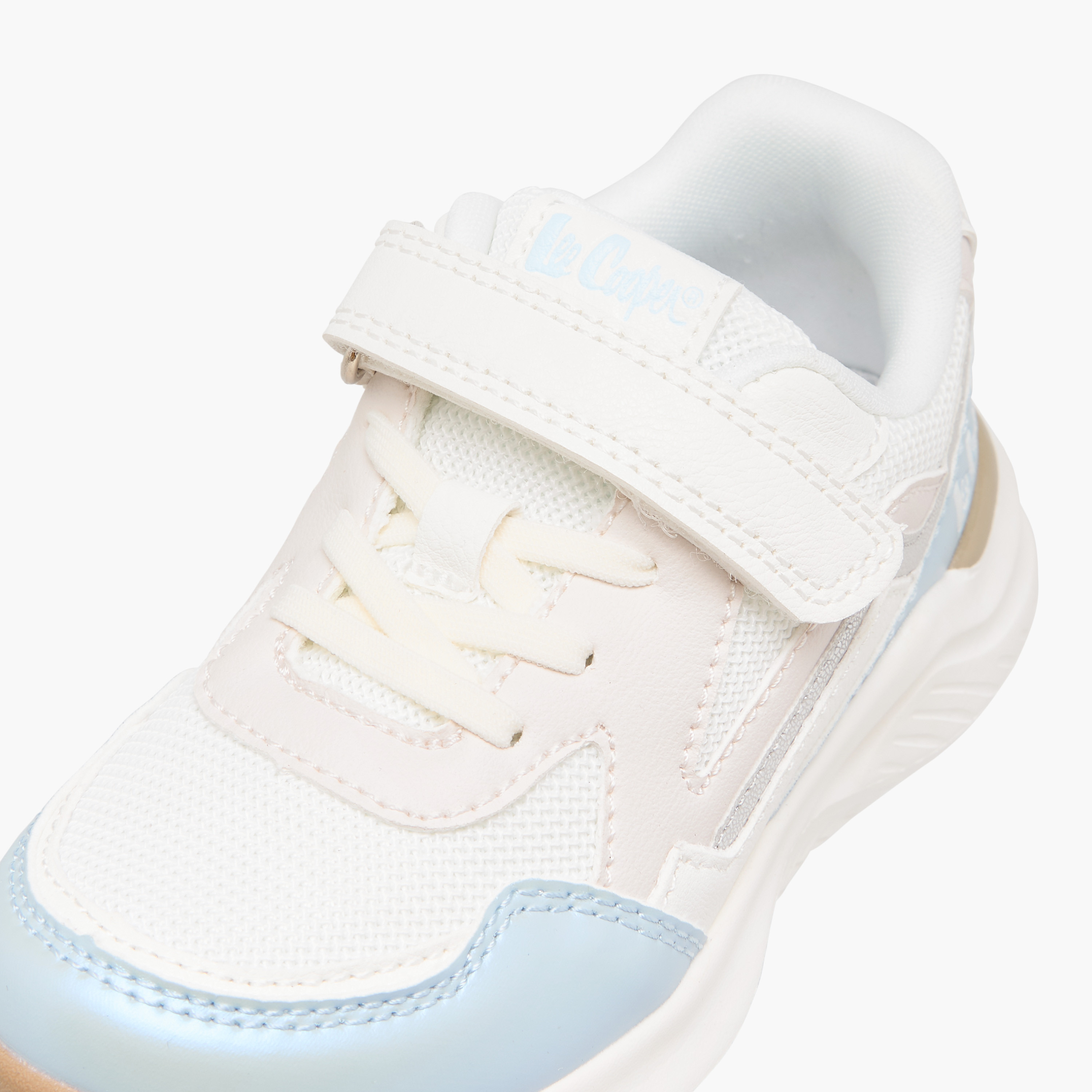 Lee Cooper Girls' Colourblock Sneakers with Hook and Loop Closure-girls-shoes-sneakers-image-4