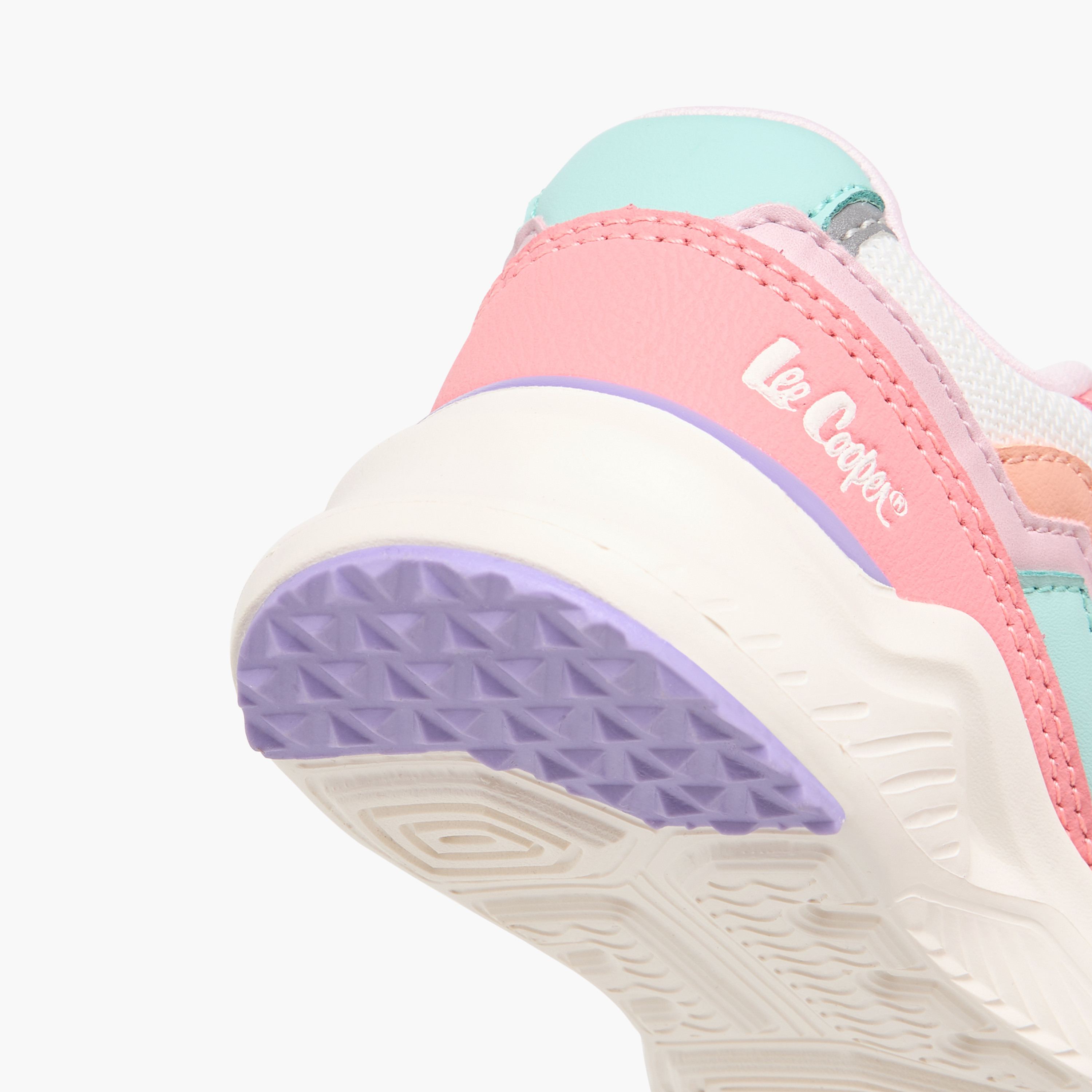 Lee Cooper Girls' Colourblock Sneakers with Hook and Loop Closure-girls-shoes-sneakers-image-5