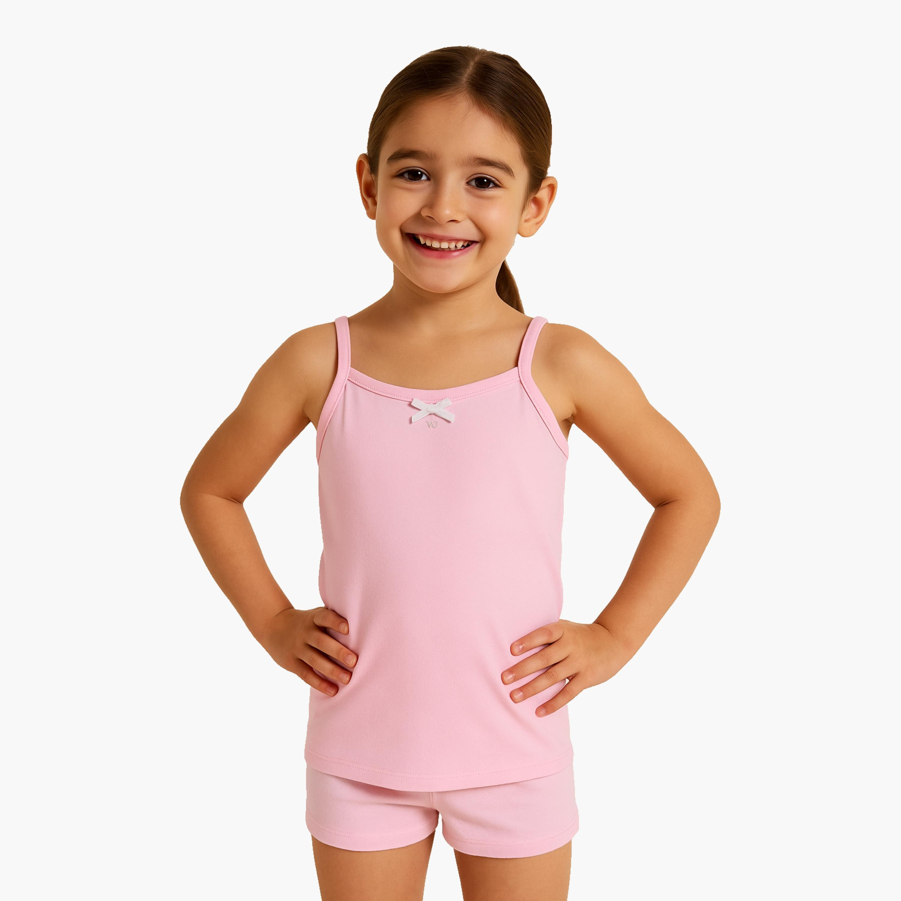 مجموعة من 3 قطع من قمصان داخلية قطنية بحمالات رفيعة من فيكتور آند جين-girls-clothing-innerwear-vests-image-5