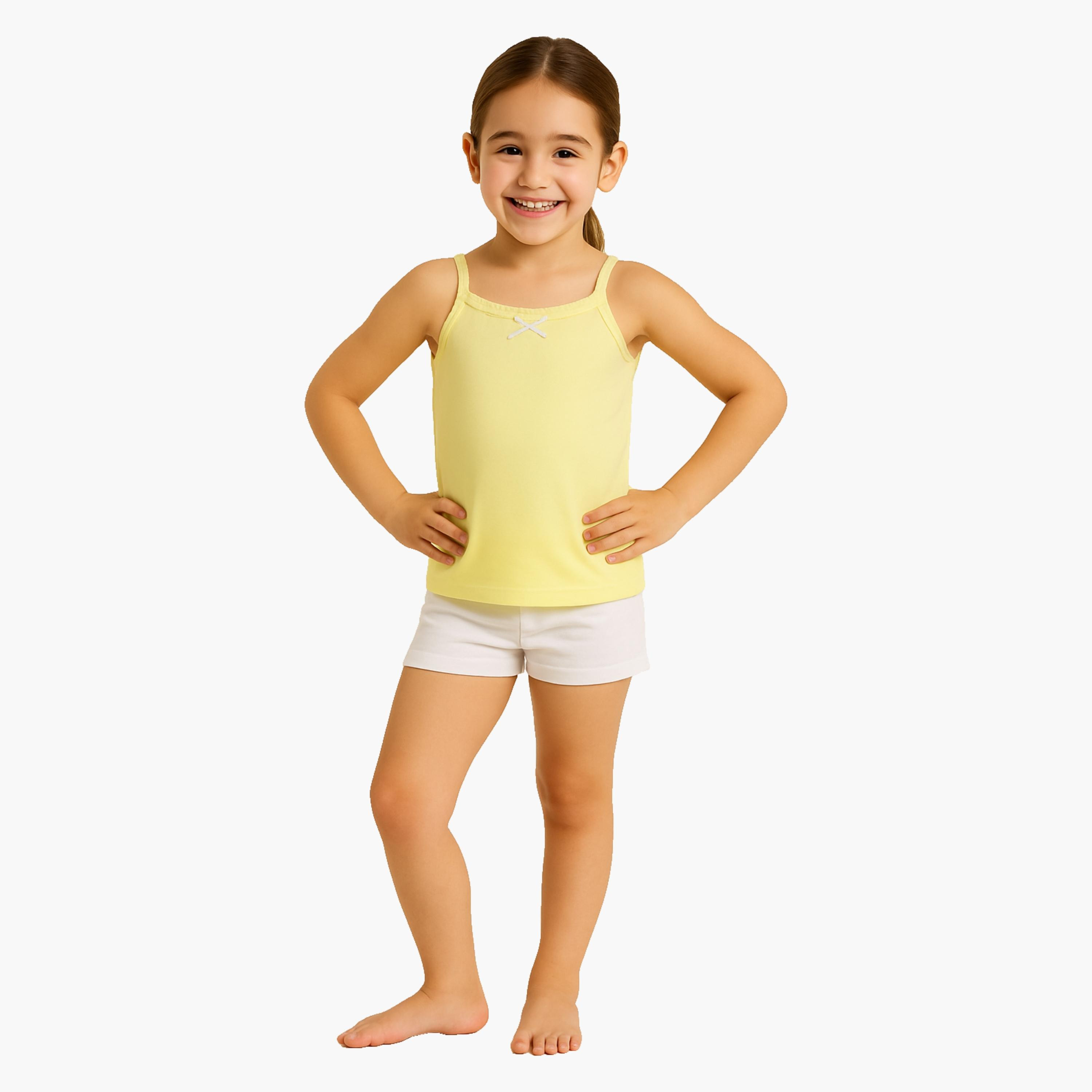 مجموعة من 3 قطع من قمصان داخلية قطنية بحمالات رفيعة من فيكتور آند جين-girls-clothing-innerwear-vests-image-6