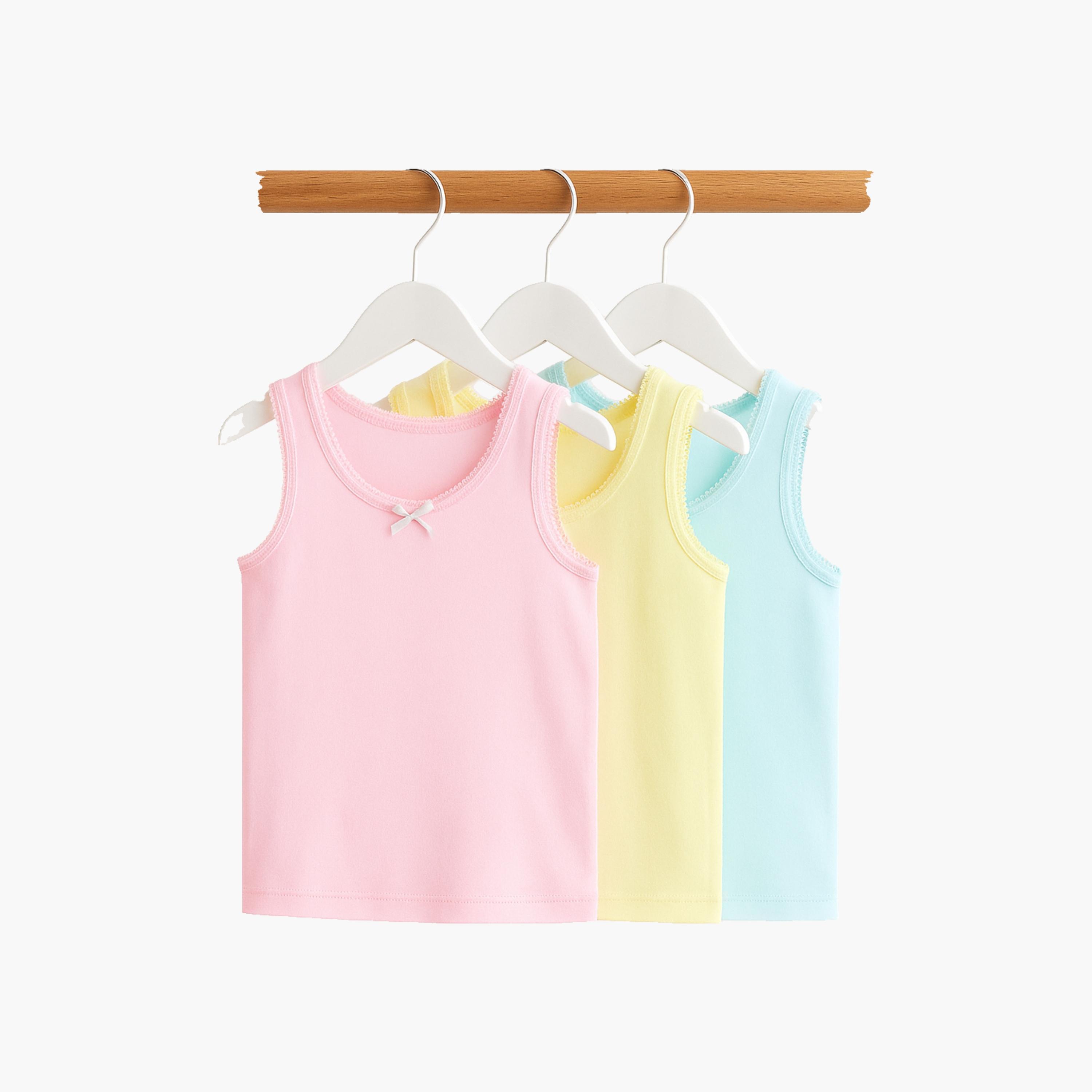 Victor and Jane 3-Piece Soft Cotton Vests-girls-clothing-innerwear-vests-image-1