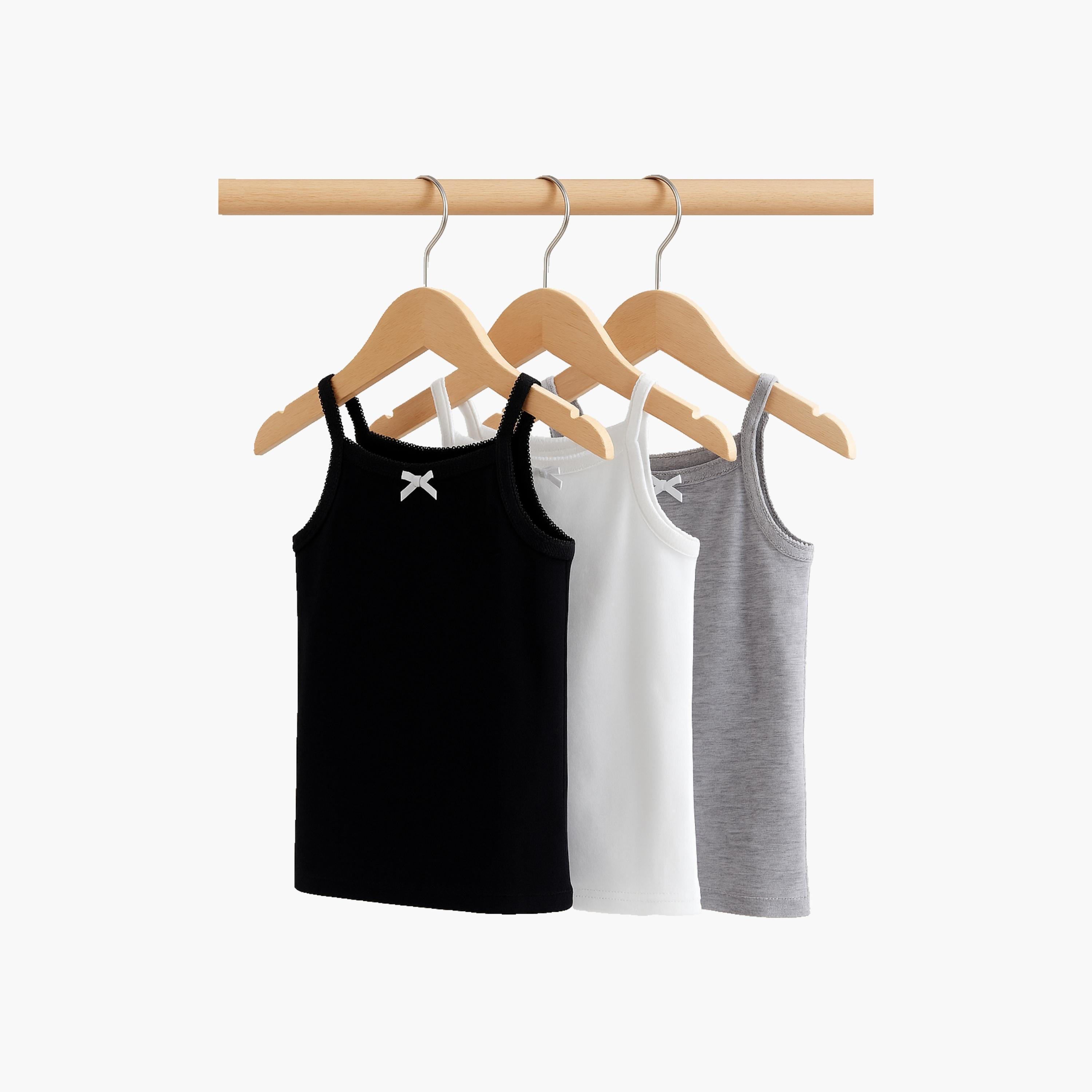 Victor and Jane 3-Piece Cotton Comfort Fit Camisoles-girls-clothing-innerwear-vests-image-1