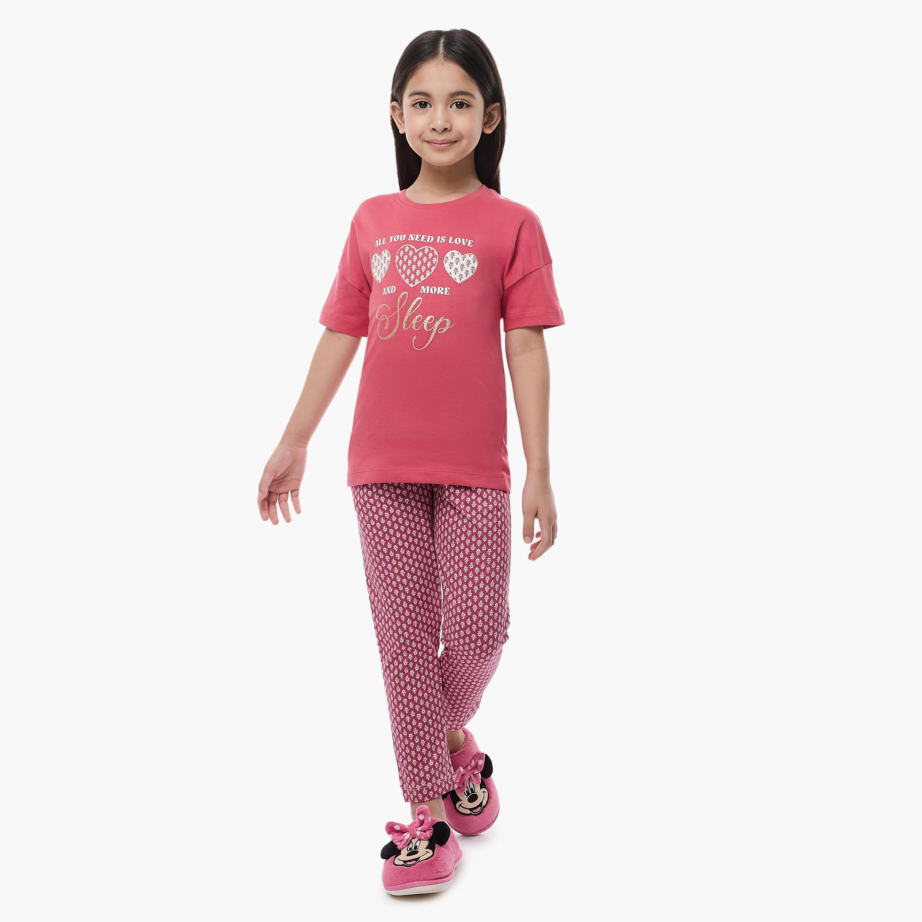 Victor and Jane 2-Piece Printed Short Sleeves T-Shirt with Pyjama-baby-girls-clothing-nightwear-pyjamasets-image-5