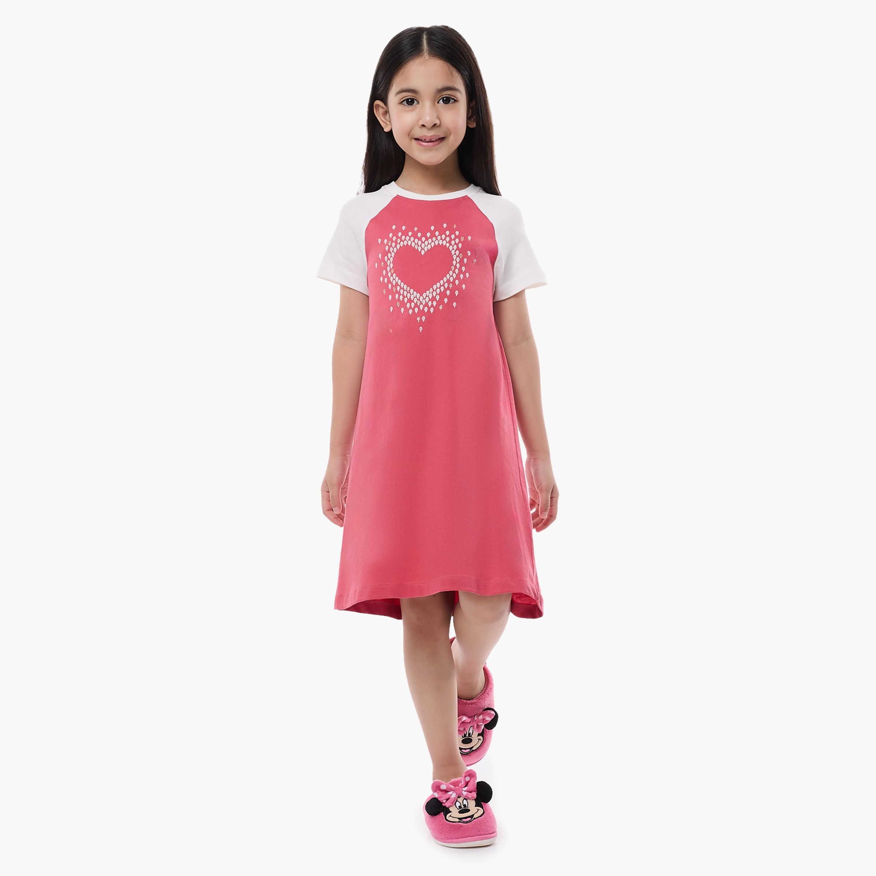 Victor and Jane Printed Short Sleeves Dress-baby-girls-clothing-nightwear-pyjamasets-image-1