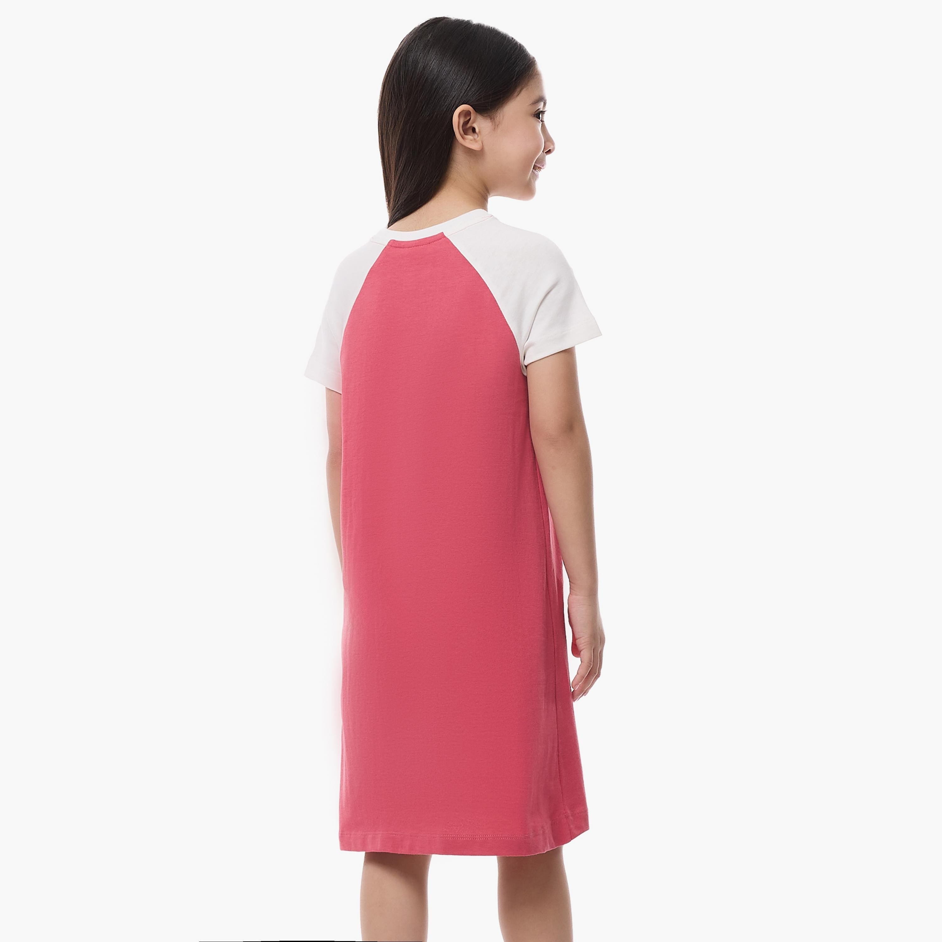 فستان مطبوع بأكمام قصيرة من فيكتور اند جين-baby-girls-clothing-nightwear-pyjamasets-image-3