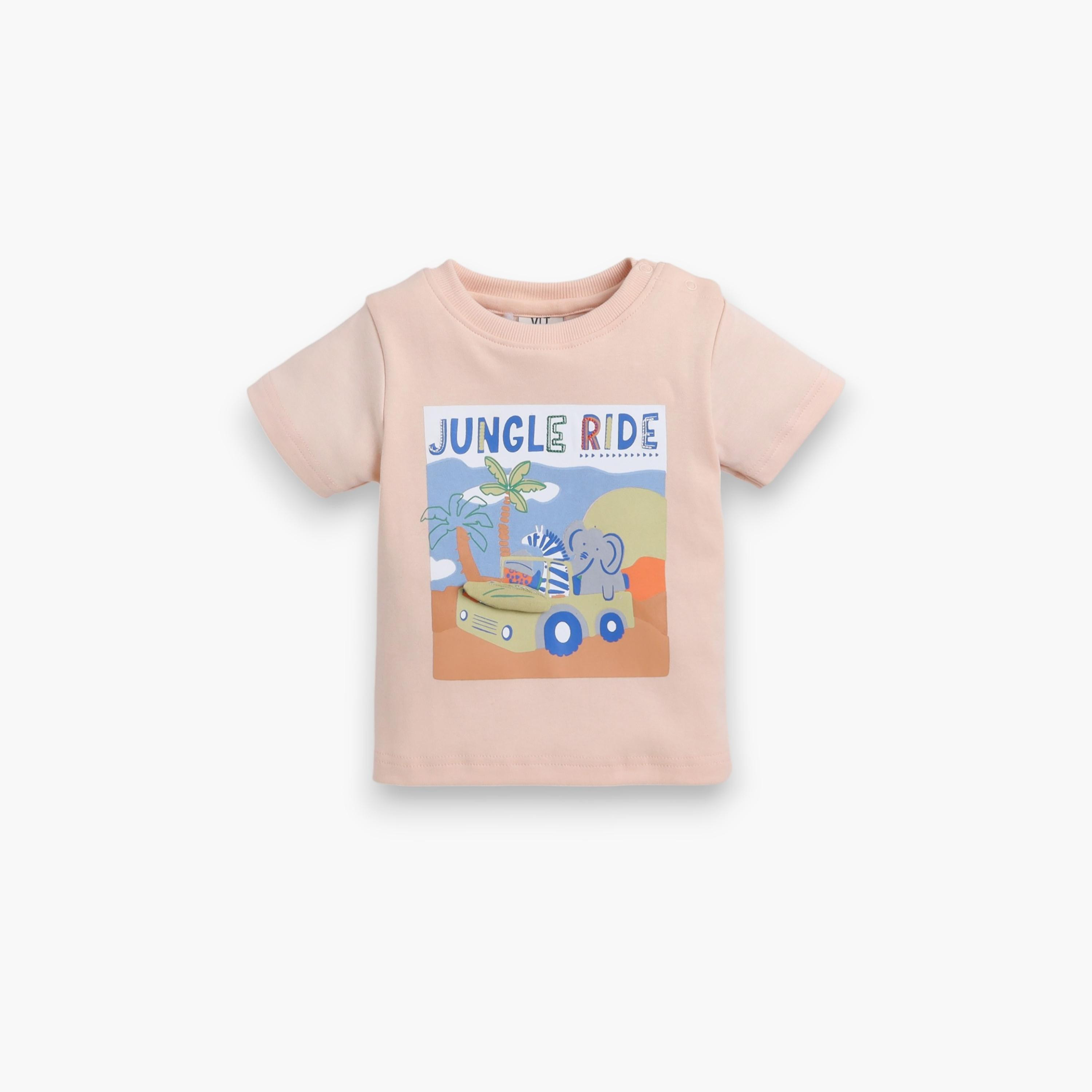 تي شيرت مطبوع بأكمام قصيرة مع شورت من قطعتين من فيكتور اند جين-baby-boys-clothing-setsandcoords-image-2