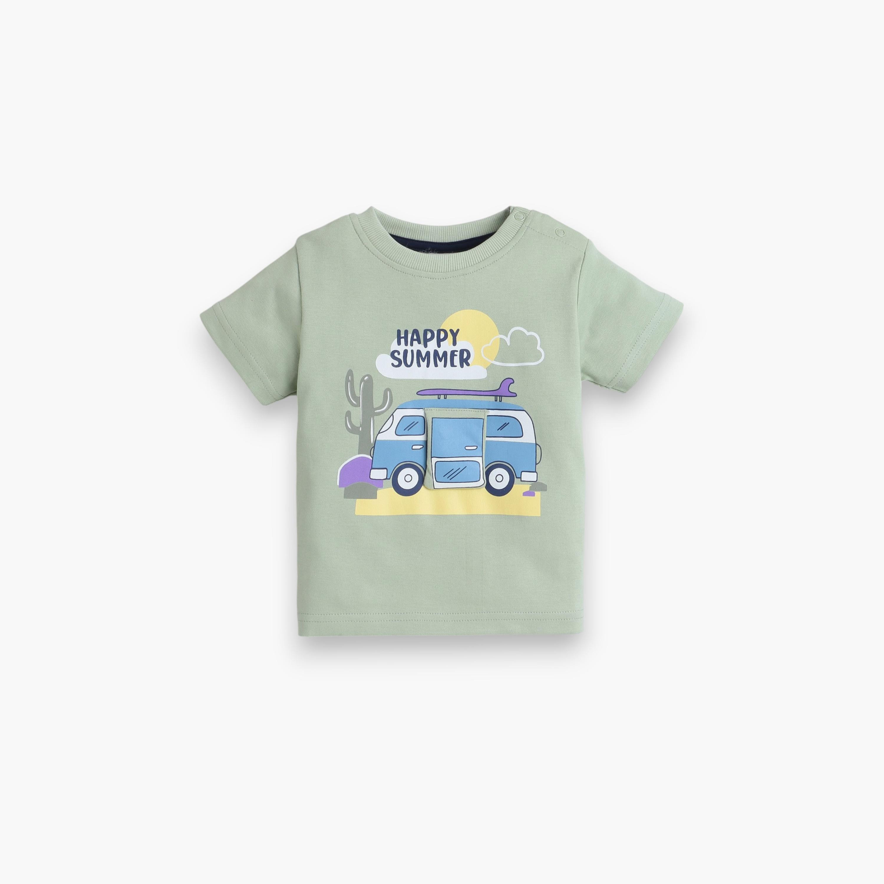Victor and Jane 2-Piece Printed Short Sleeves T-Shirt with Shorts-baby-boys-clothing-setsandcoords-image-2