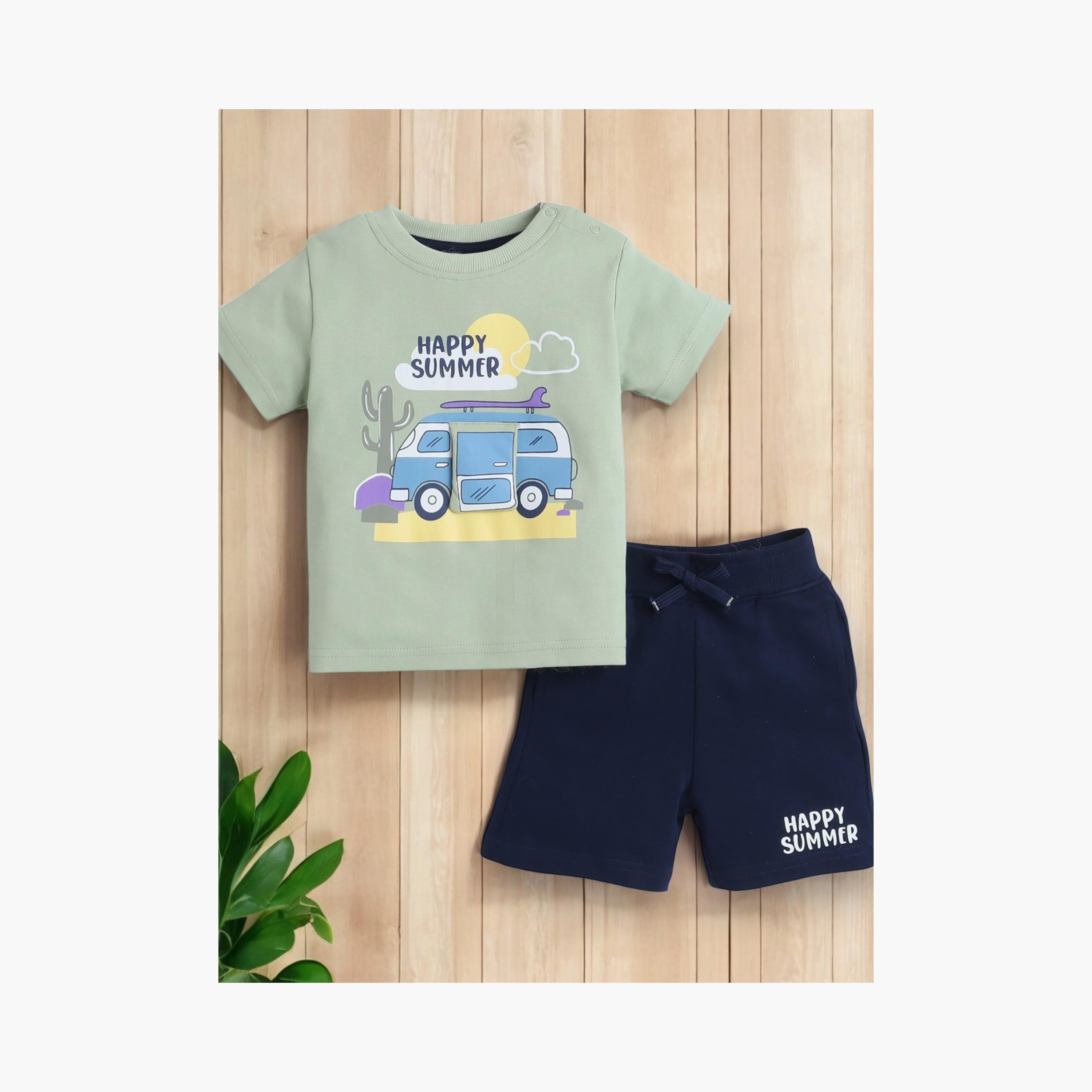 Victor and Jane 2-Piece Printed Short Sleeves T-Shirt with Shorts-baby-boys-clothing-setsandcoords-image-7