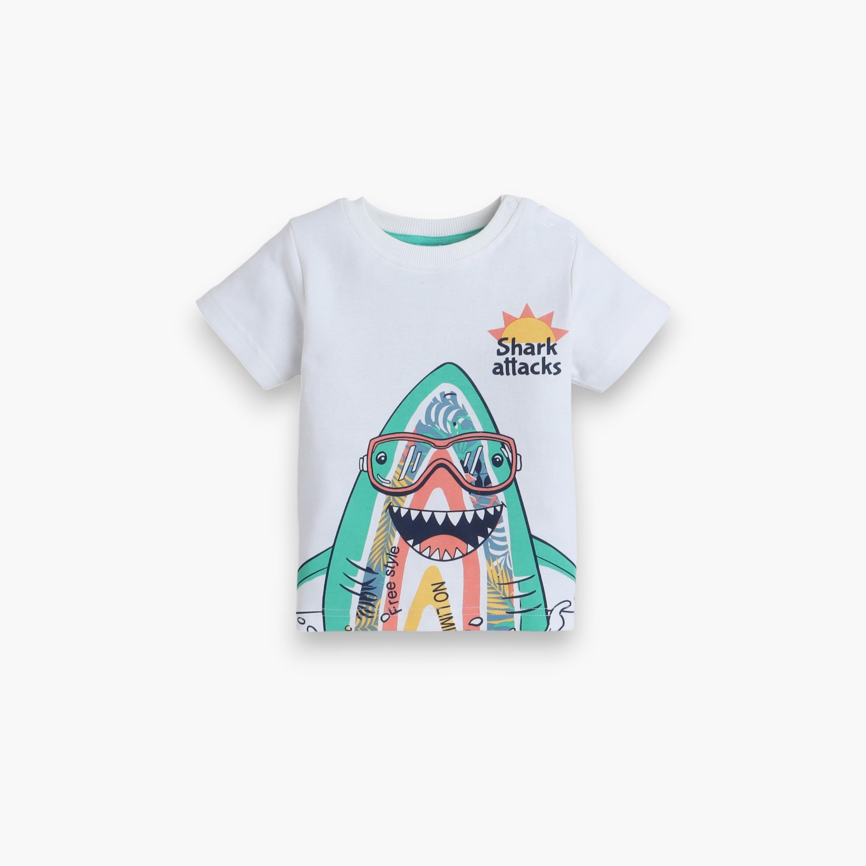 Victor and Jane 2-Piece Printed Short Sleeves T-Shirt with Shorts-baby-boys-clothing-setsandcoords-image-2
