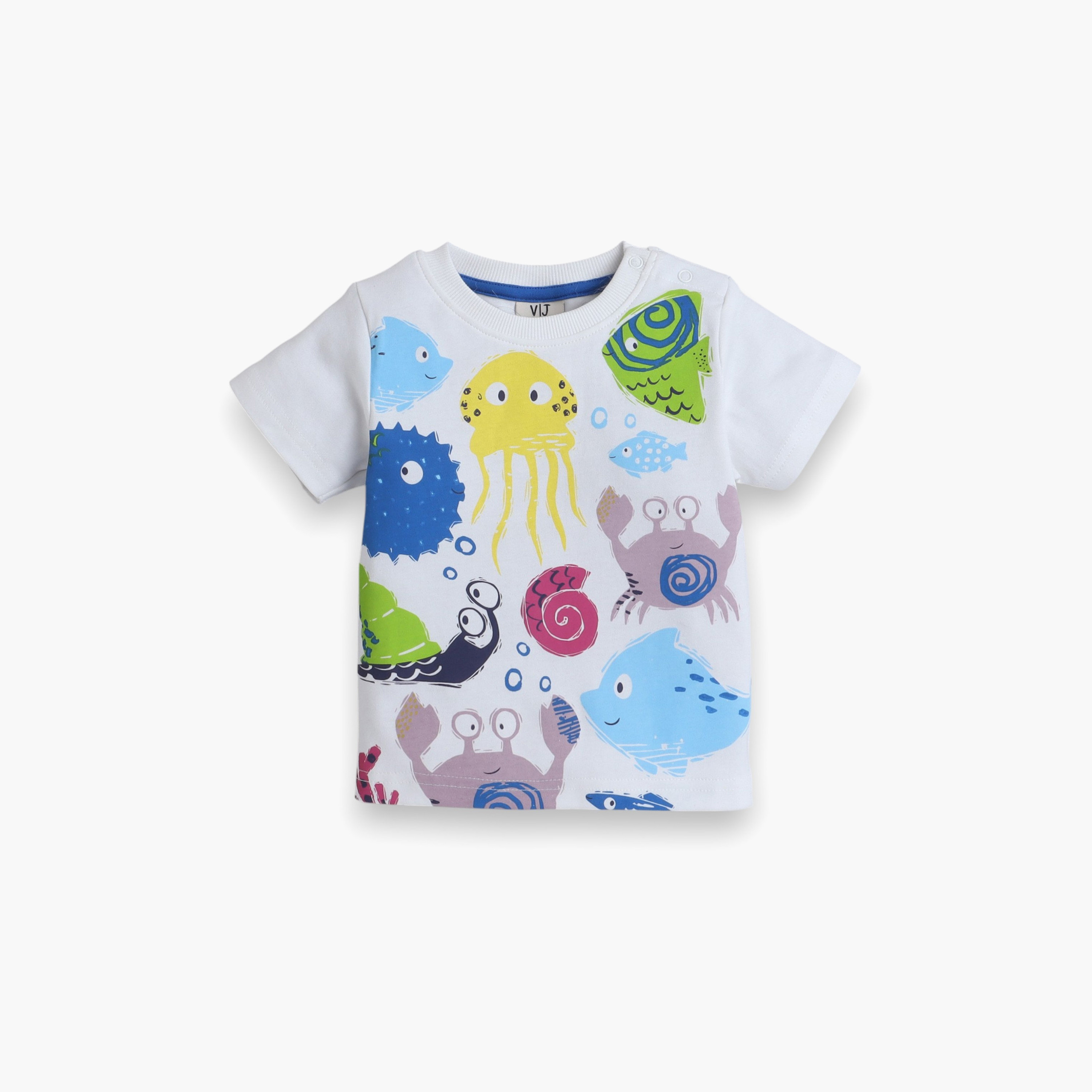 Victor and Jane Printed T-Shirt & Shorts Set - Multicolour-baby-boys-clothing-setsandcoords-image-2