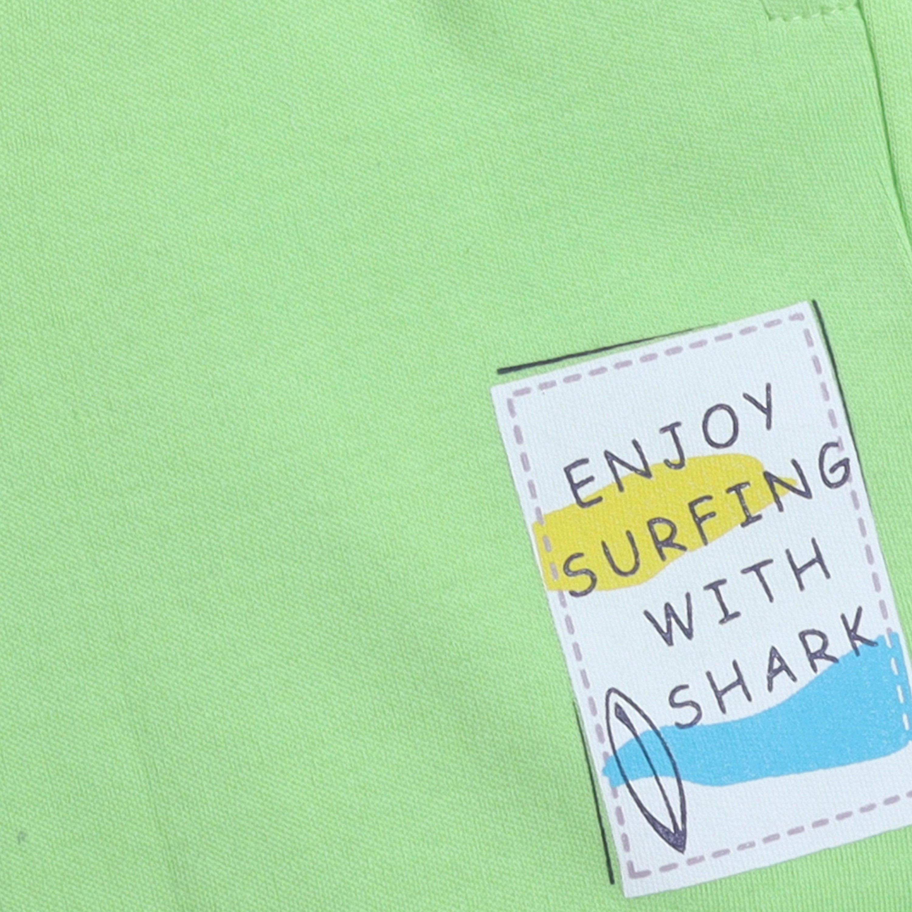 طقم تي شيرت وشورت بطبعة حصان البحر من فيكتور آند جين - أزرق داكن وأخضر نيون-baby-boys-clothing-setsandcoords-image-4